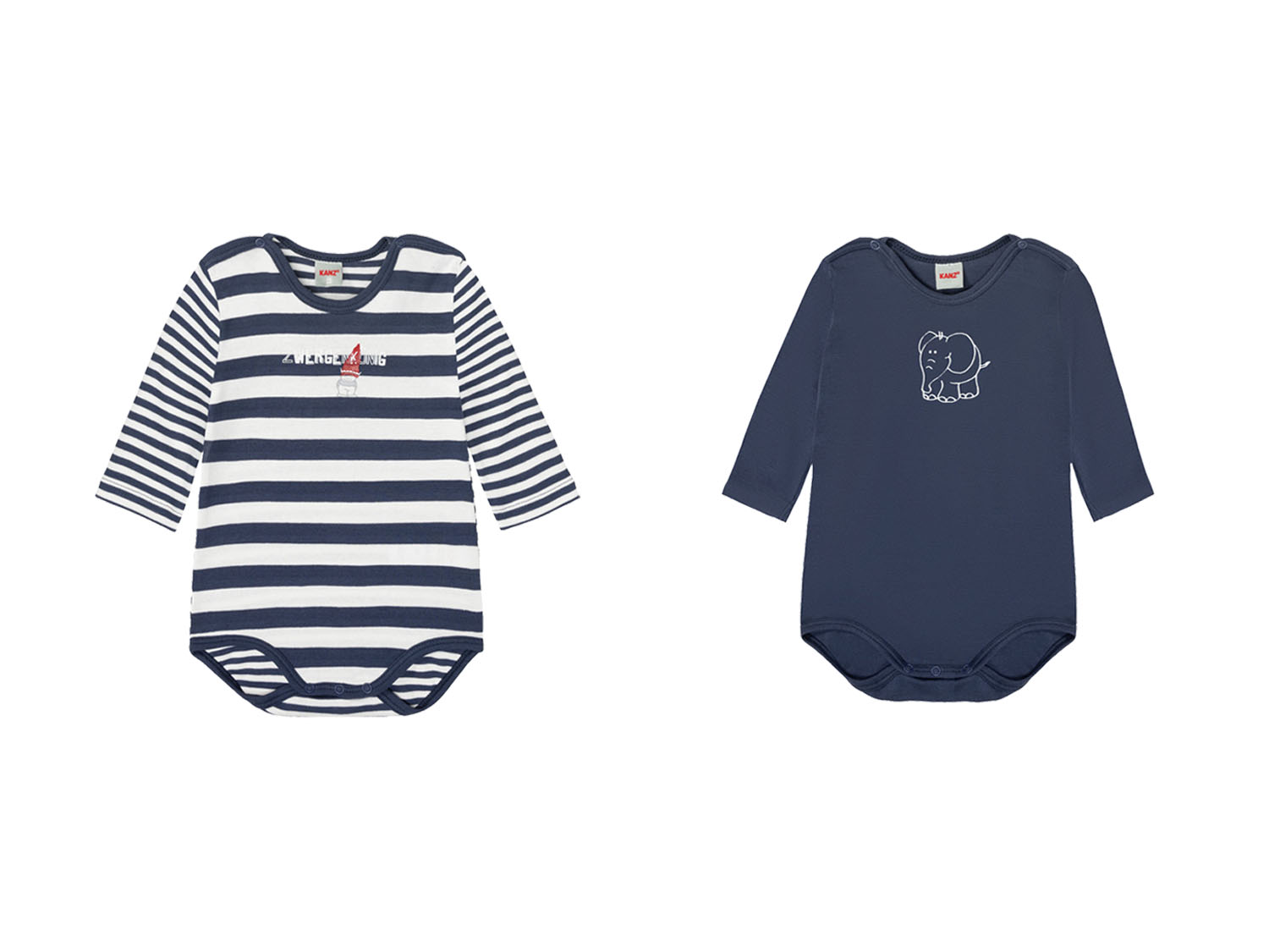 Kanz Body niemowlęce, 2 sztuki 68, Niebieski