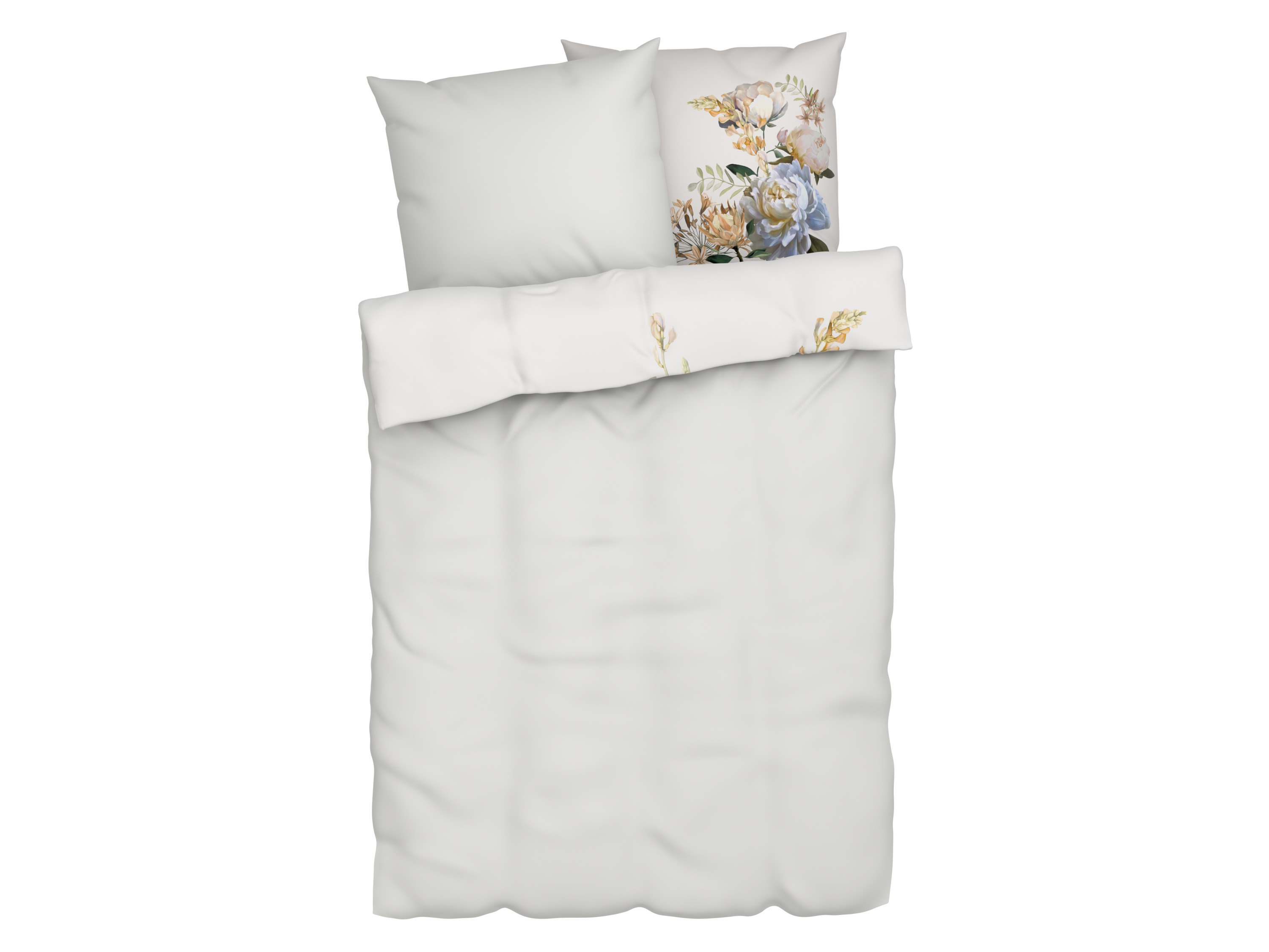 Livarno home Pościel z bawełny satynowej, 220 x 200 cm Biały
