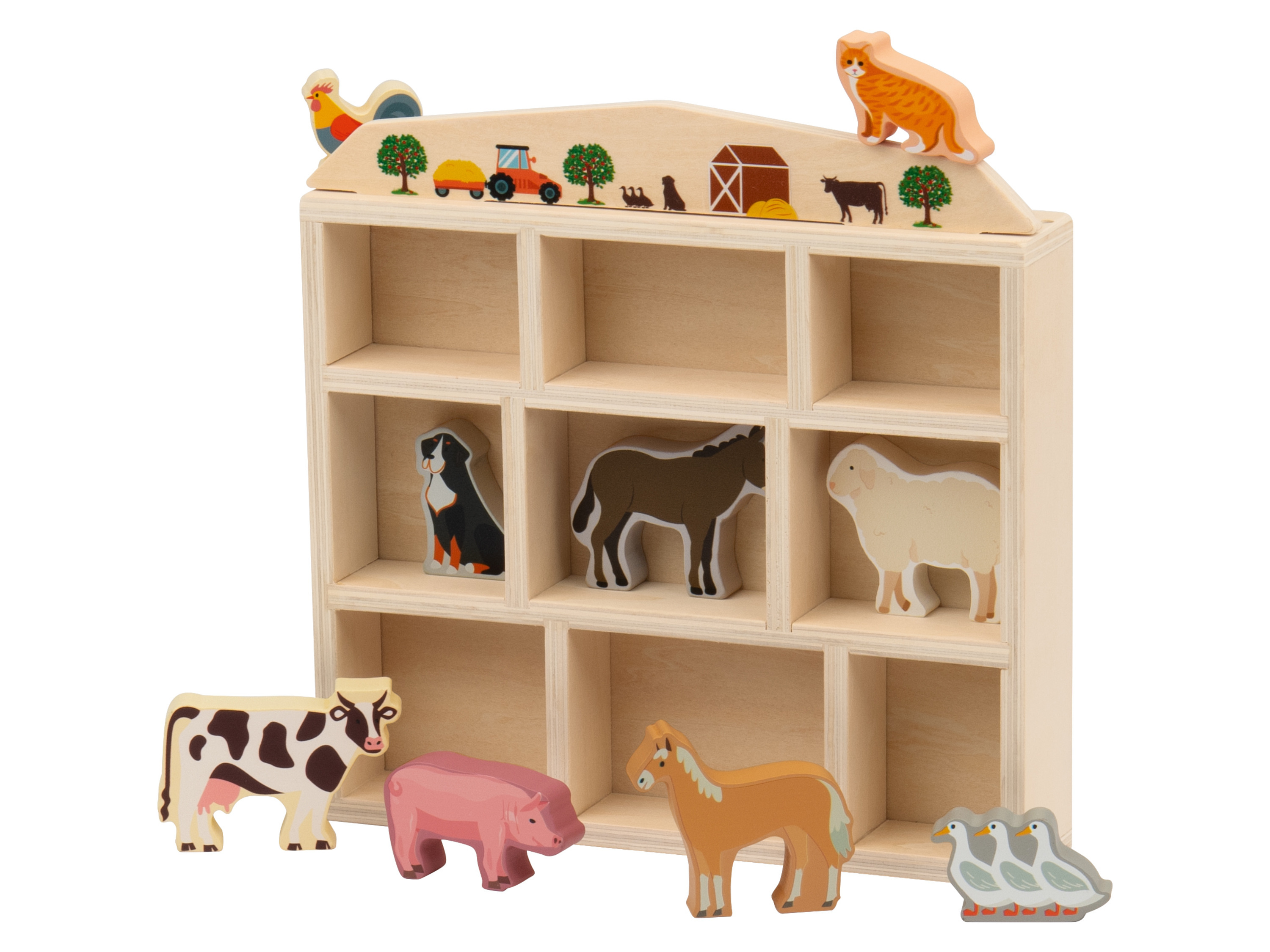 lupilu Drewniane zwierzęta w pudełku, Las / Safari / Ocean / Farma Zwierzęta hodowlane