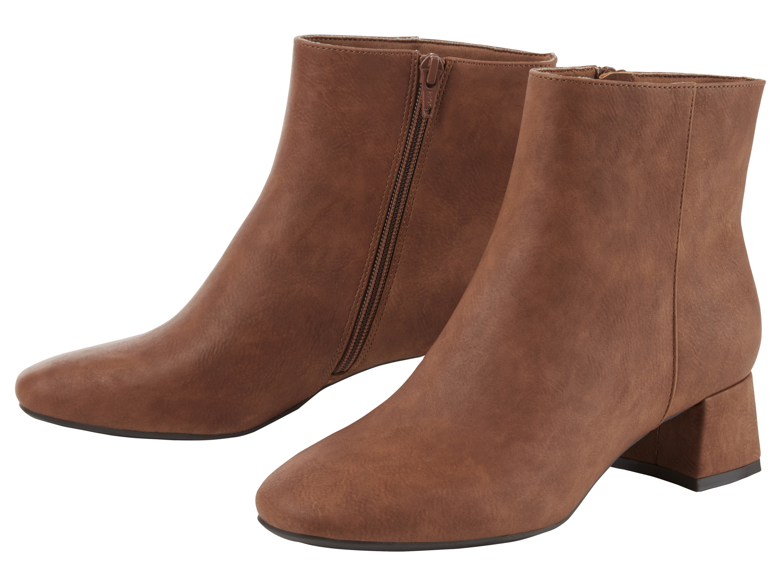 esmara Botki damskie z suwakami Brązowy, 38