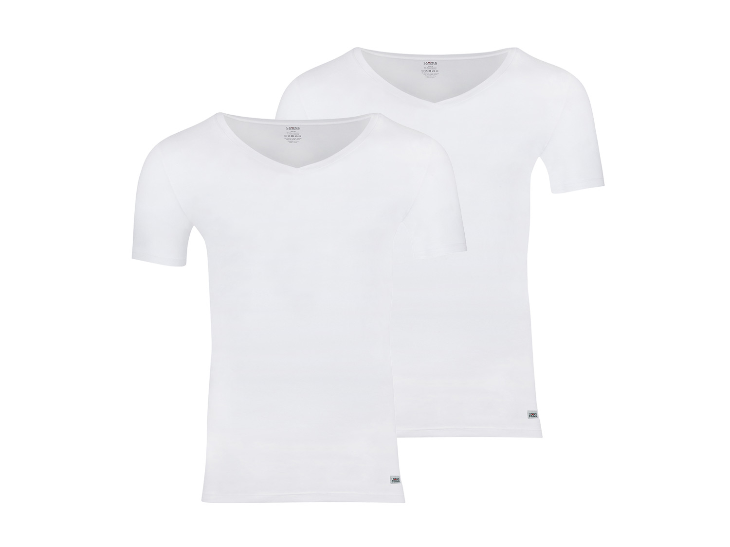 Looks by Wolfgang Joop T-shirt męski z bawełną, 2 sztuki Biały, M