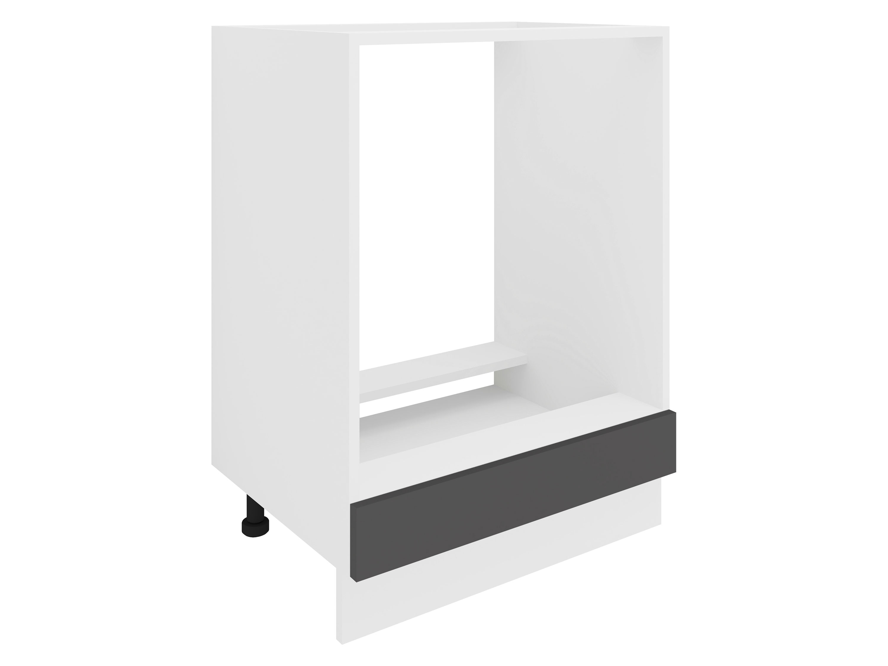 VCM Szafka dolna Esilo Szafka kuchenna, Biały/ antracyt, Na piekarnik