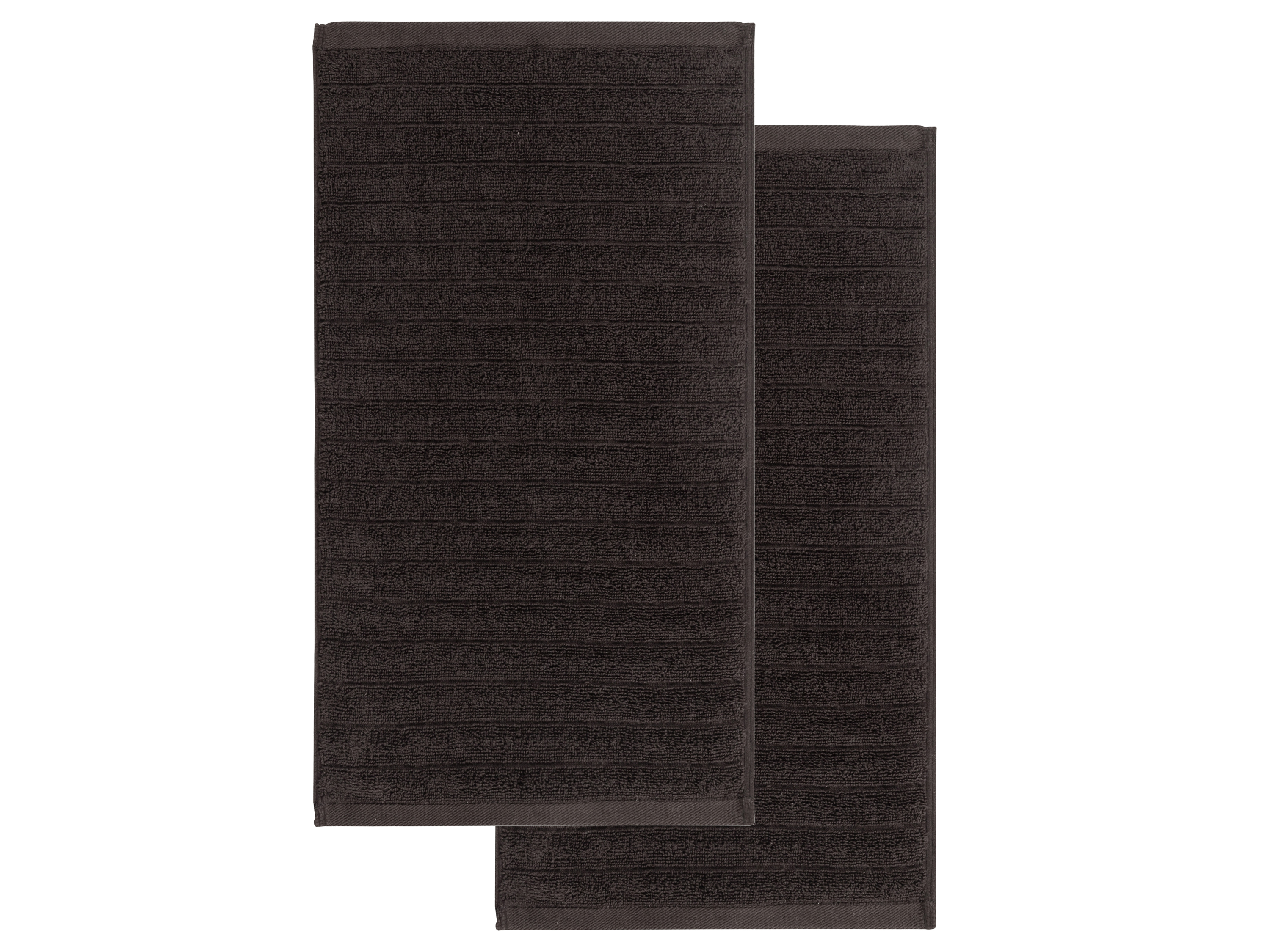 Livarno home Komplet 2 ręczników frotte, 50 x 100 cm Szary