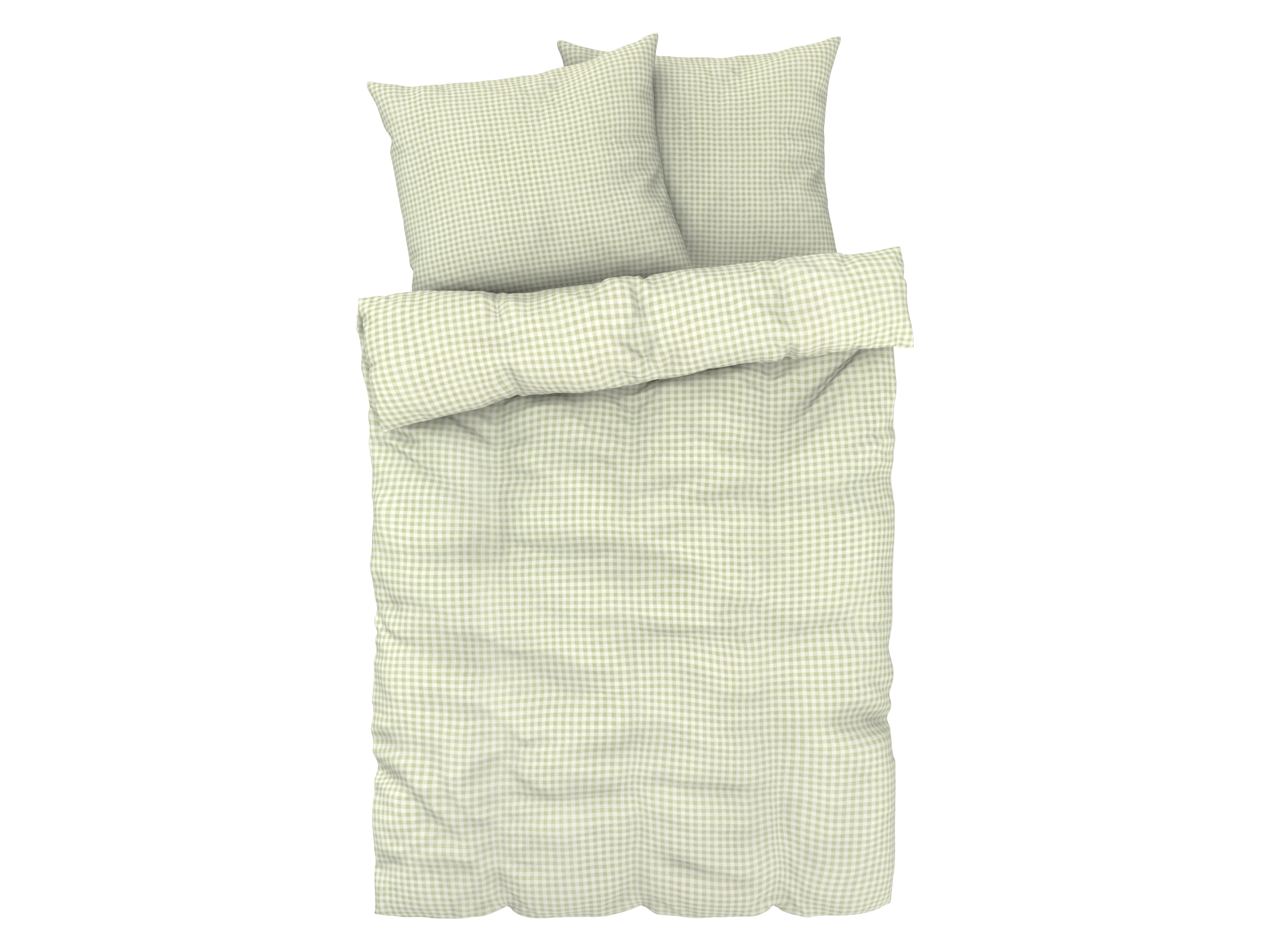 Livarno home Pościel z mikrowłókna satynowego, 220 x 200 cm zielony/czekoladowy