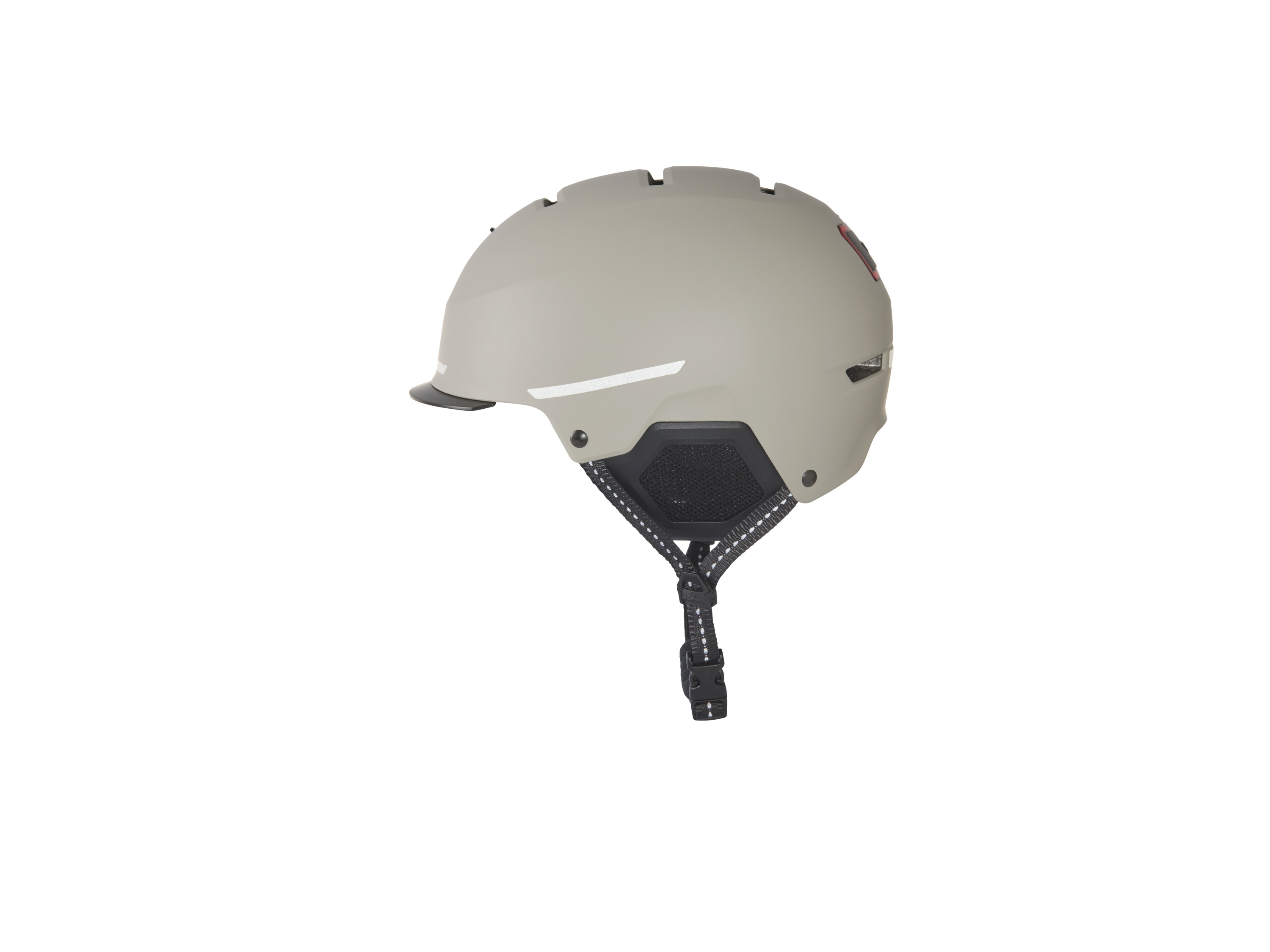 Crivit Miejski kask rowerowy ze zdejmowanym światłem LED Szary, S/M