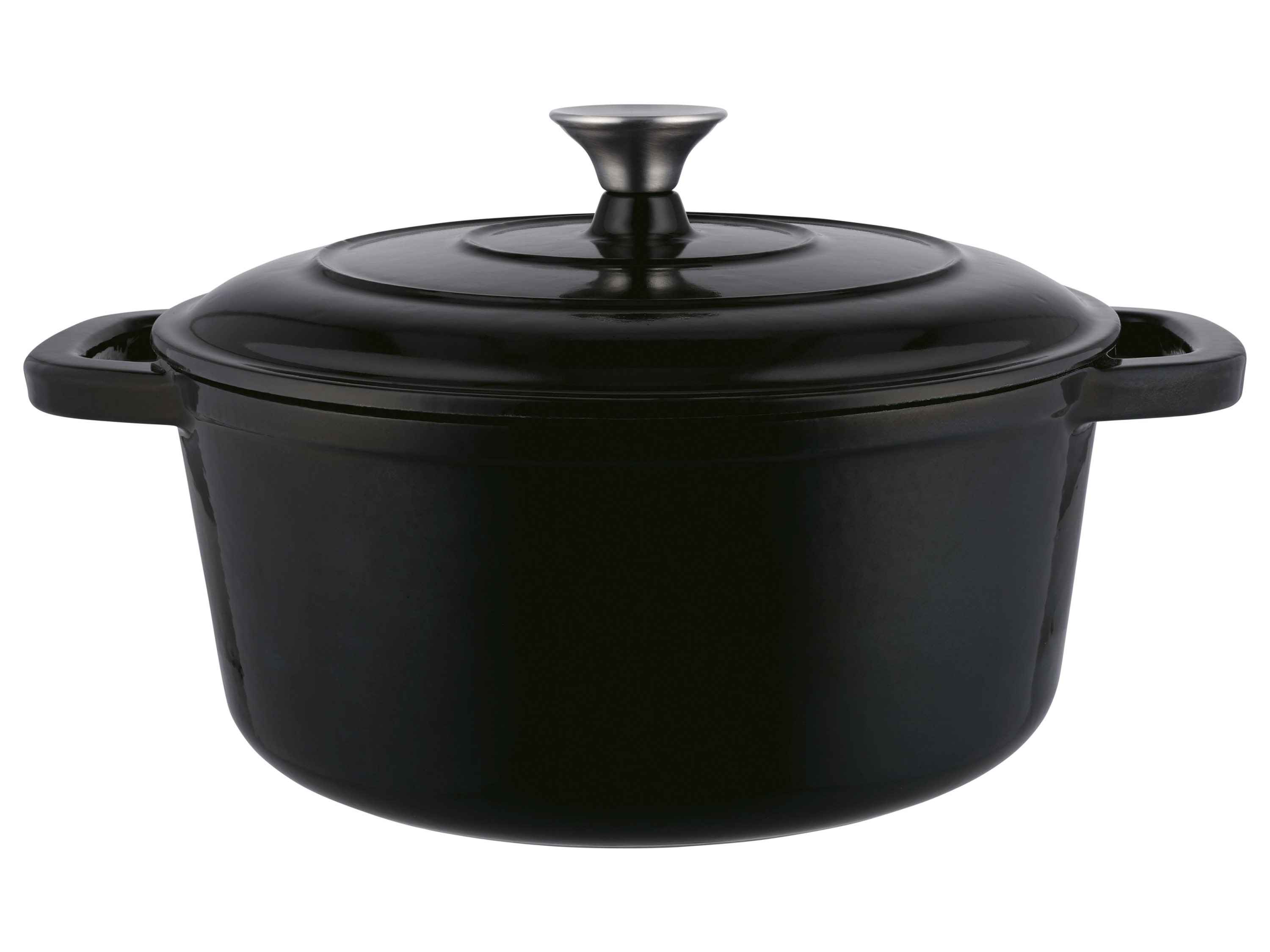 Silvercrest Garnek żeliwny z pokrywką, 26,5 cm Czarny