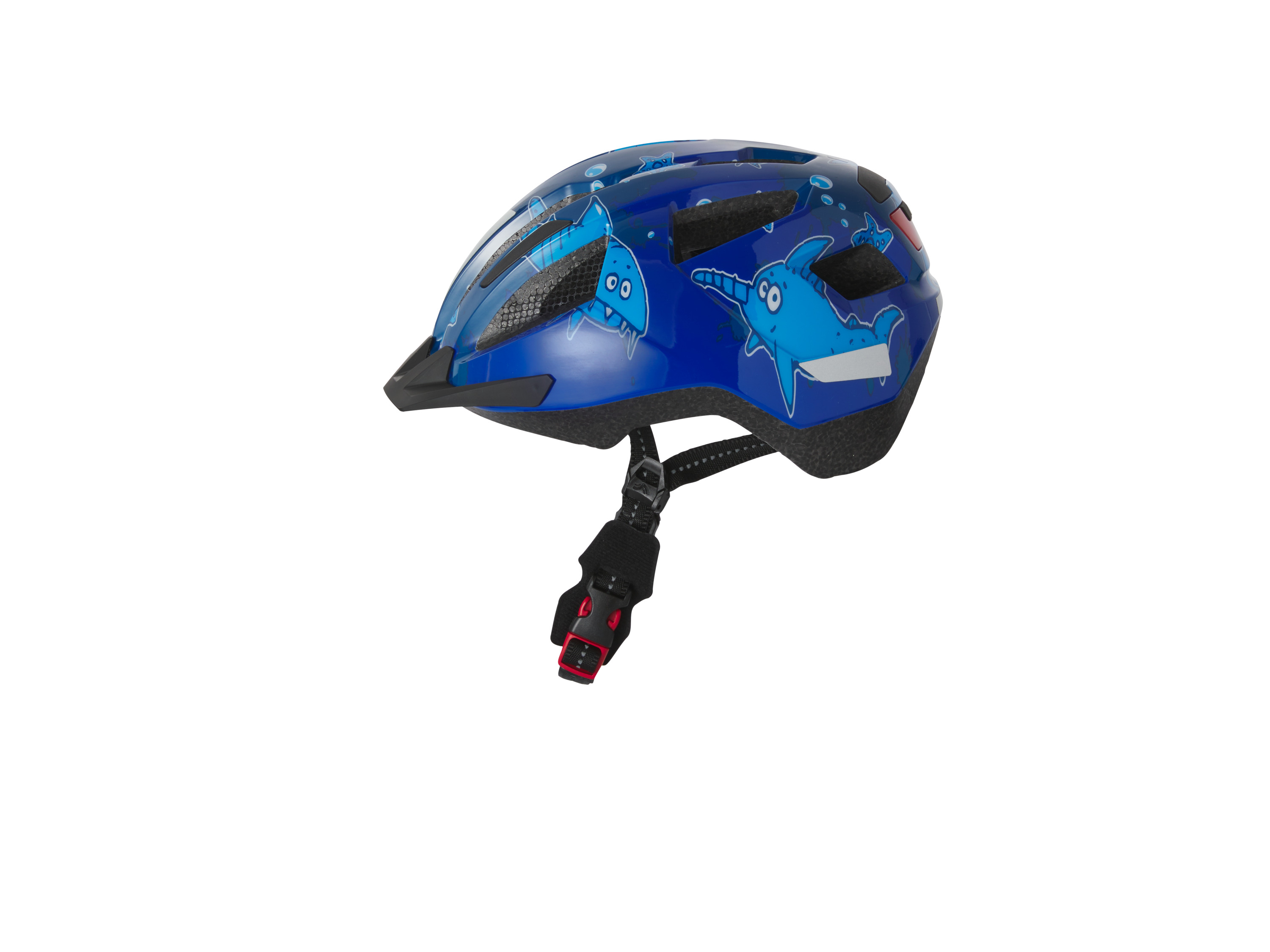 Crivit Kask rowerowy dziecięcy, z lampką tylną Rozmiar XS, rekin