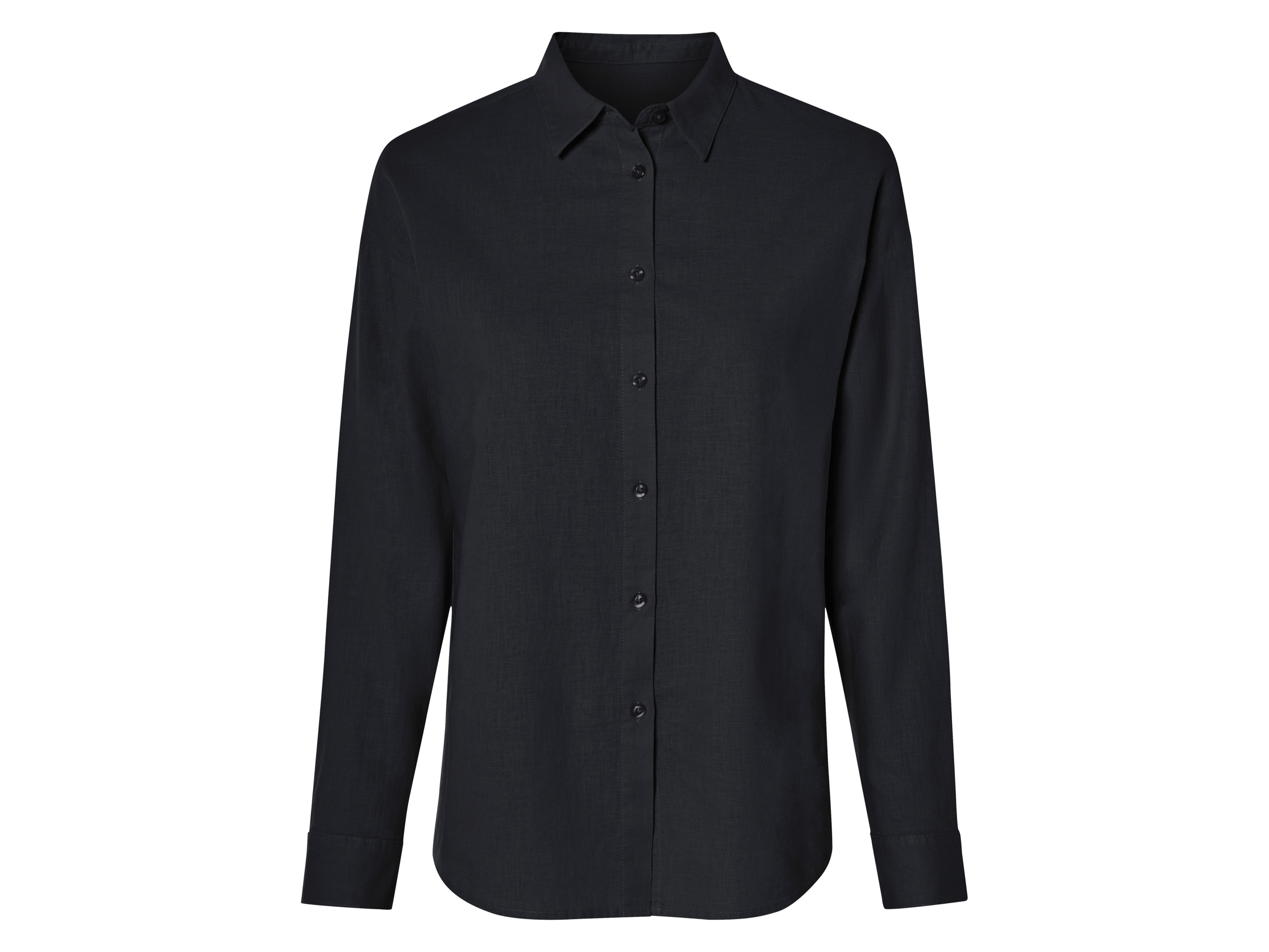 esmara Koszula damska z lnem i bawełną Czarny, 38