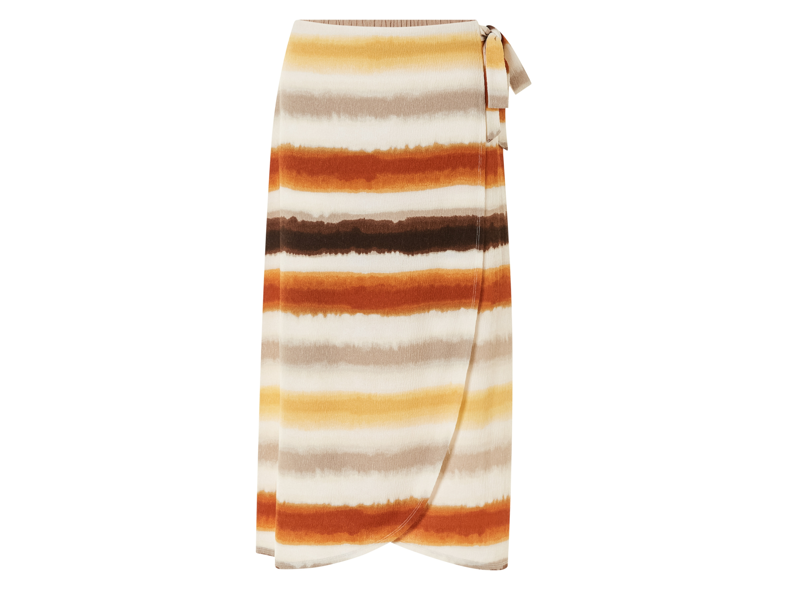 esmara Spódnica kopertowa damska beżowy/żółty/pomarańczowy, L 44/46