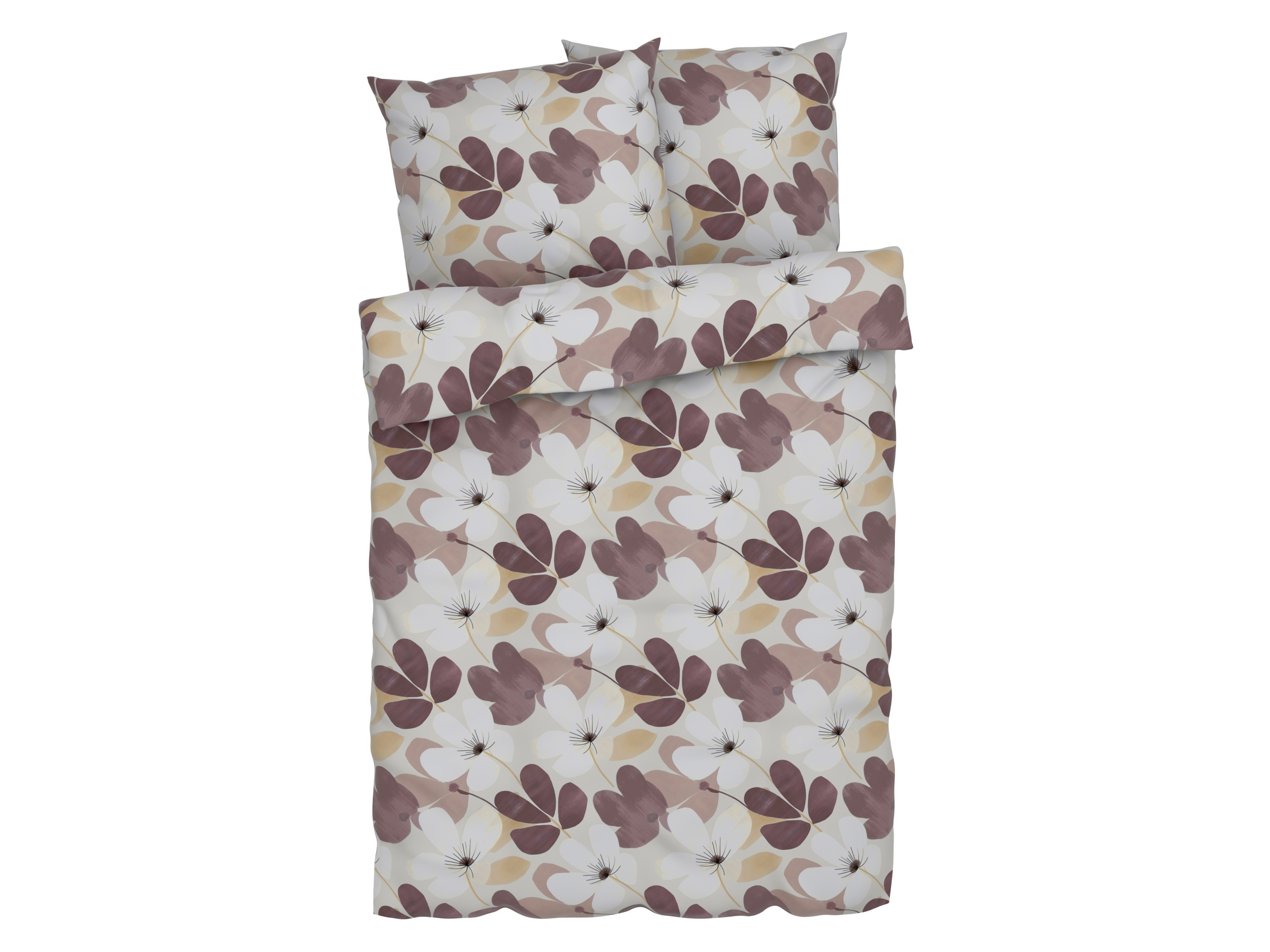 Livarno home Pościel dwustronna z mikrowłókna satynowego, 220 x 200 cm Kwiaty
