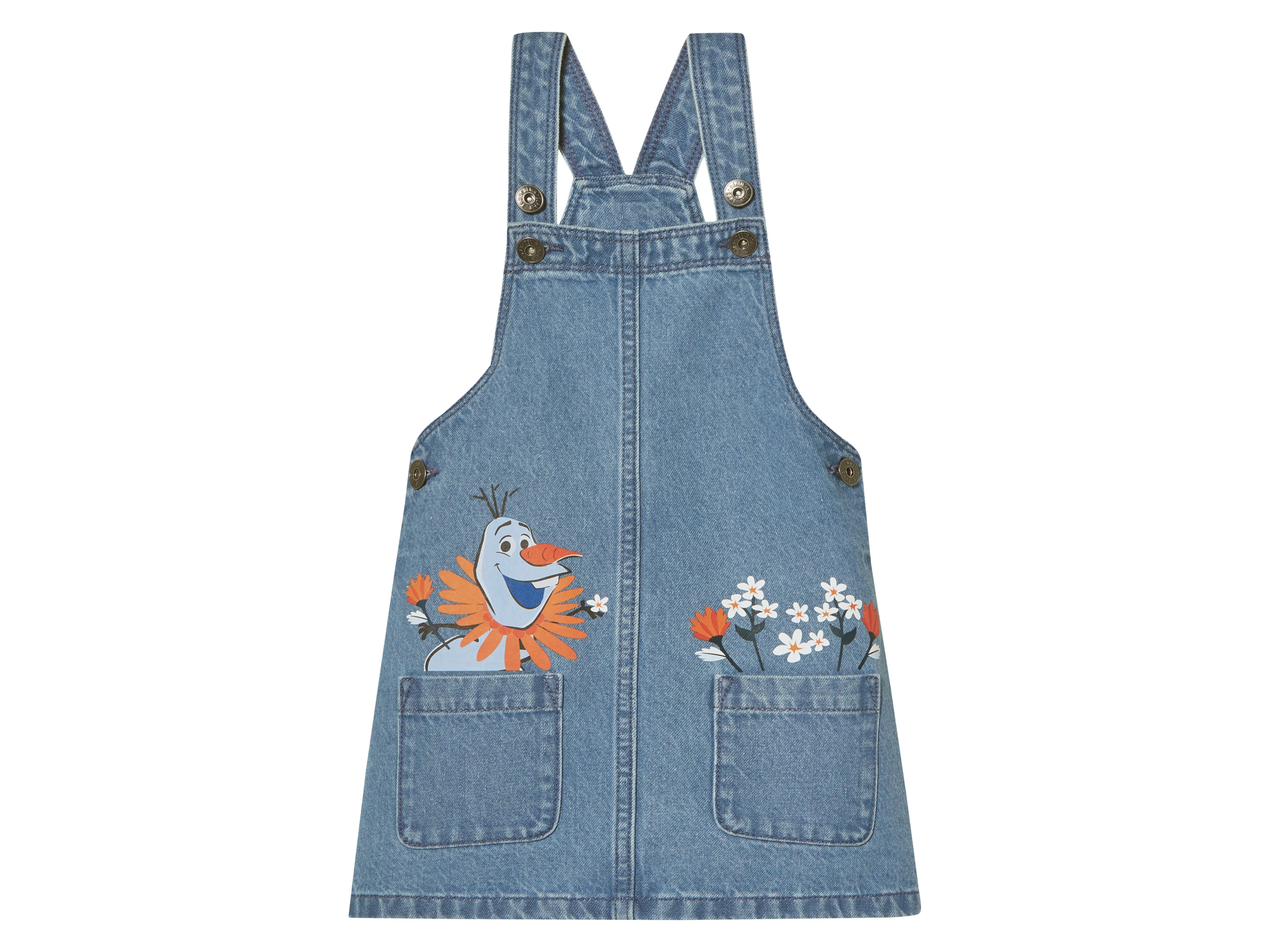 Sukienka dziecięca z bawełny Niebieski, 98/104