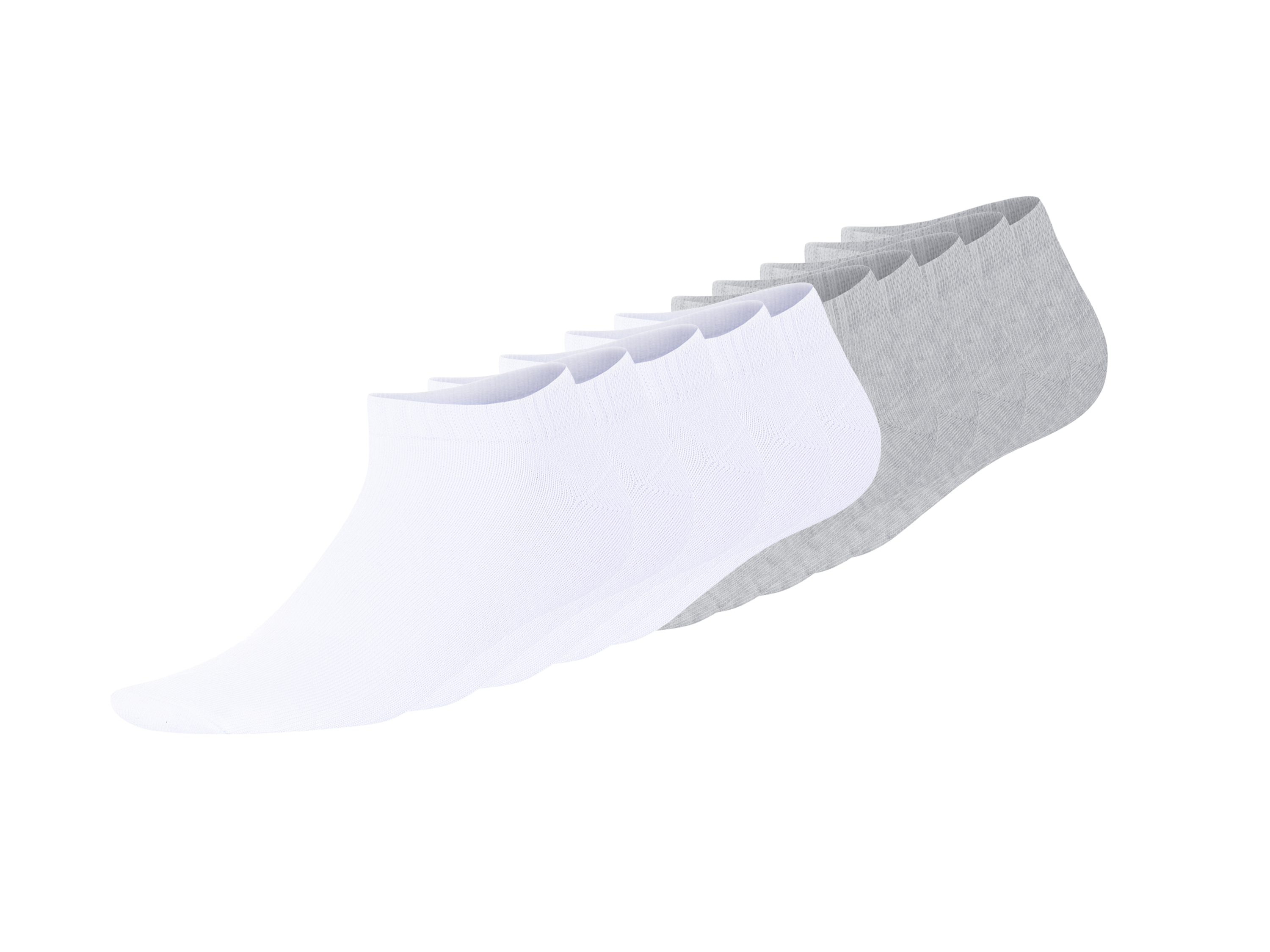 esmara Skarpetki stopki damskie z biobawełną, 10 par Biały/szary, 39-42
