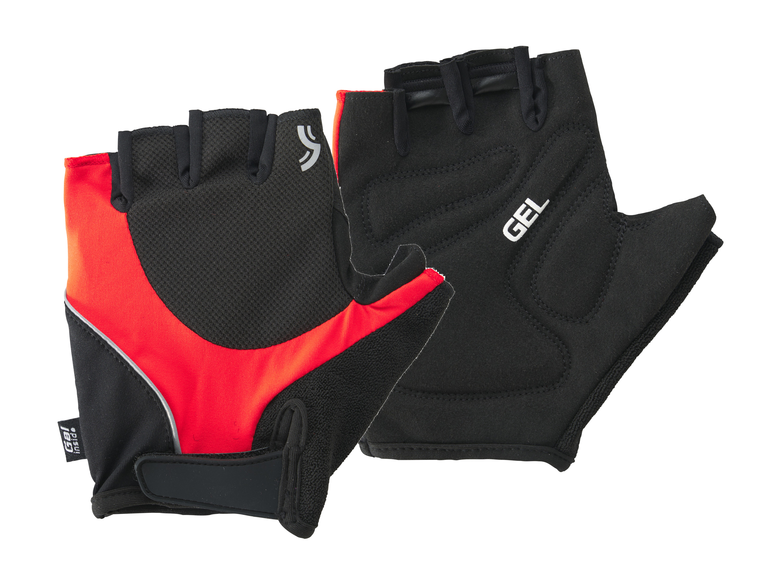 Crivit Rękawiczki rowerowe z elementami odblaskowymi Czerwony, 9