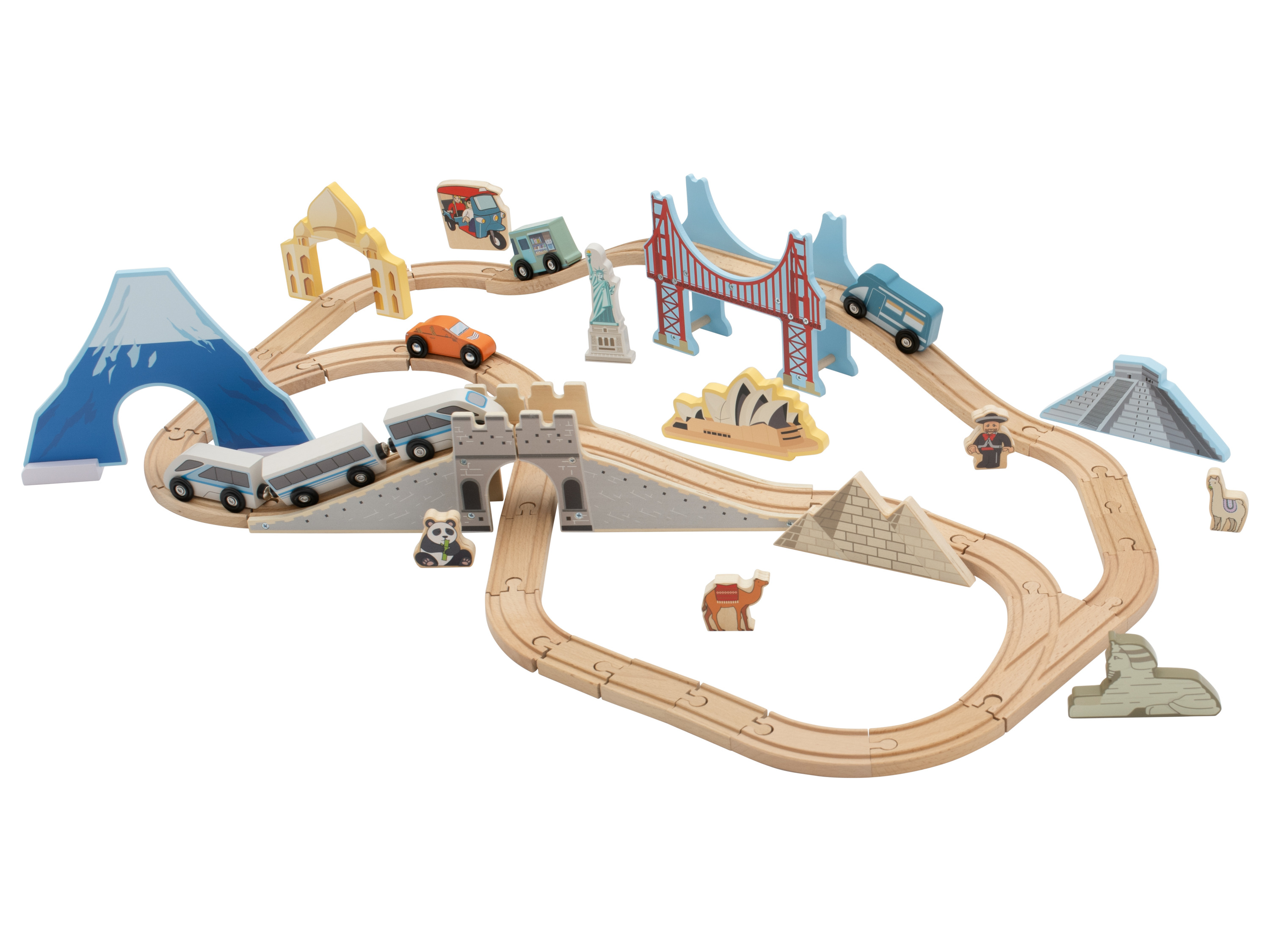 lupilu Drewniana kolejka Podróż po Europie lub Podróż dookoła świata Światowa trasa koncertowa