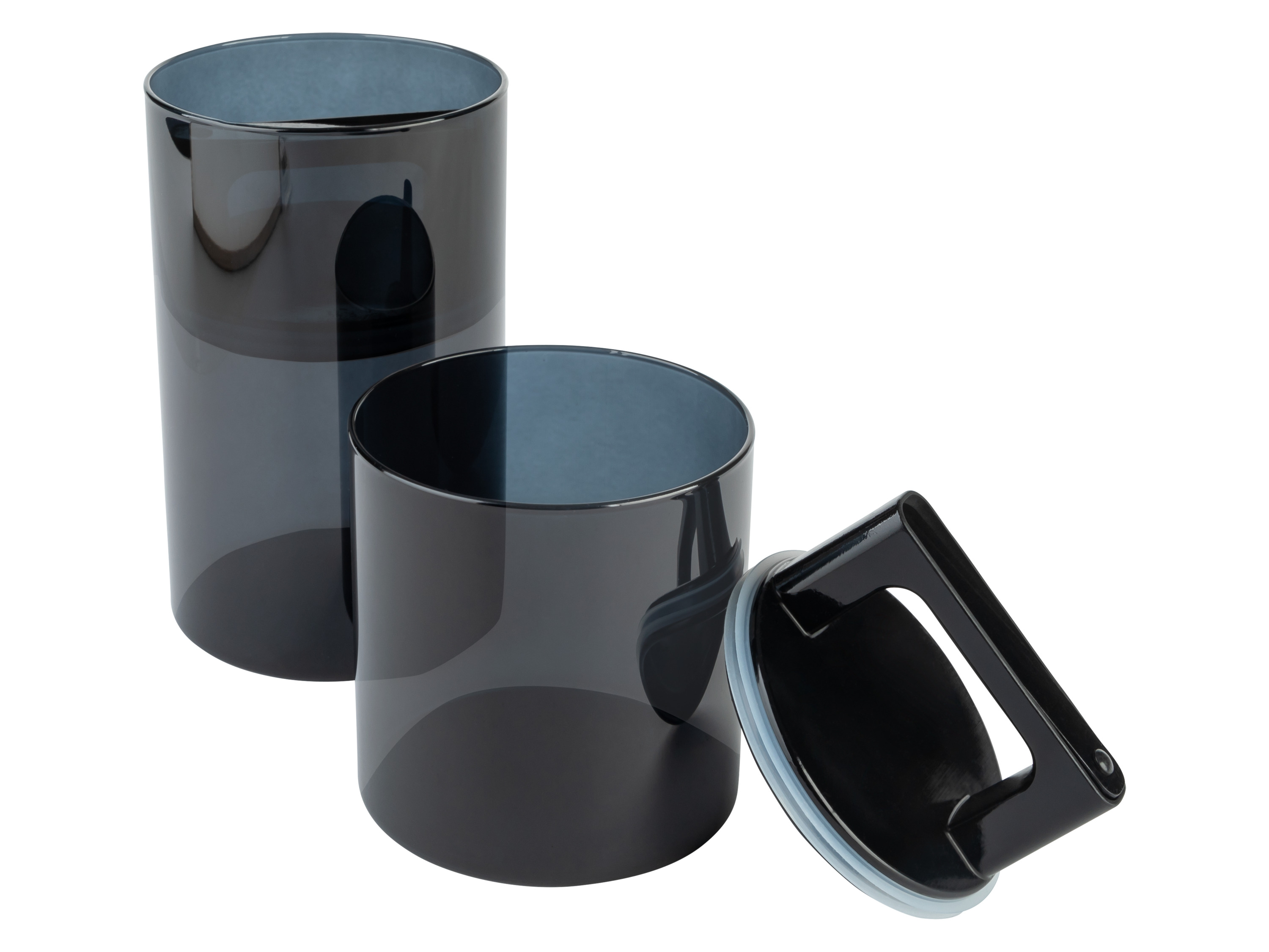 Livarno home Słoiki do przechowywania ze szczelnymi pokrywkami, zestaw 2 sztuk Czarny