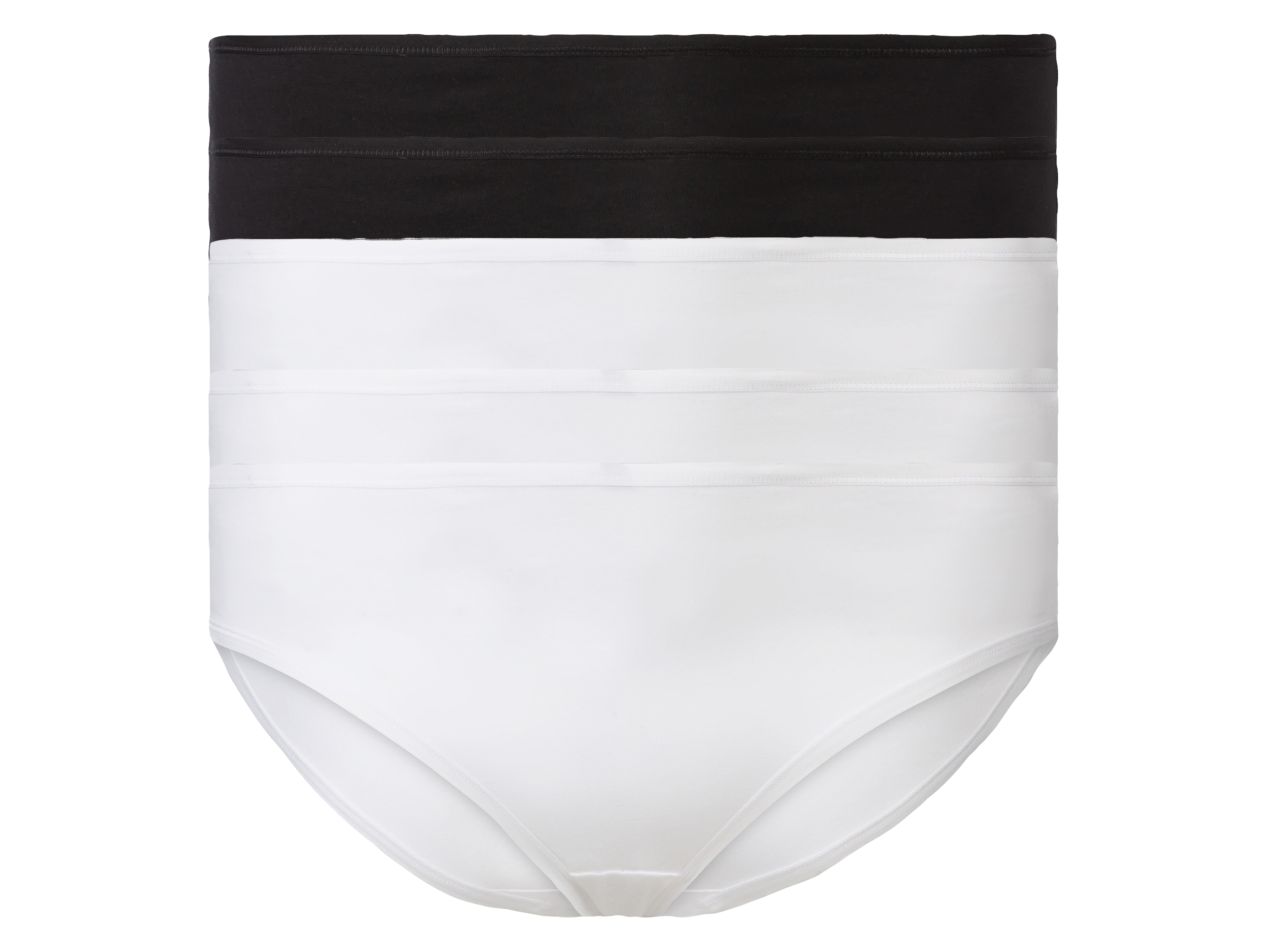 esmara Figi damskie z bawełną, 5 par Czarny / biały, 3XL 56/58