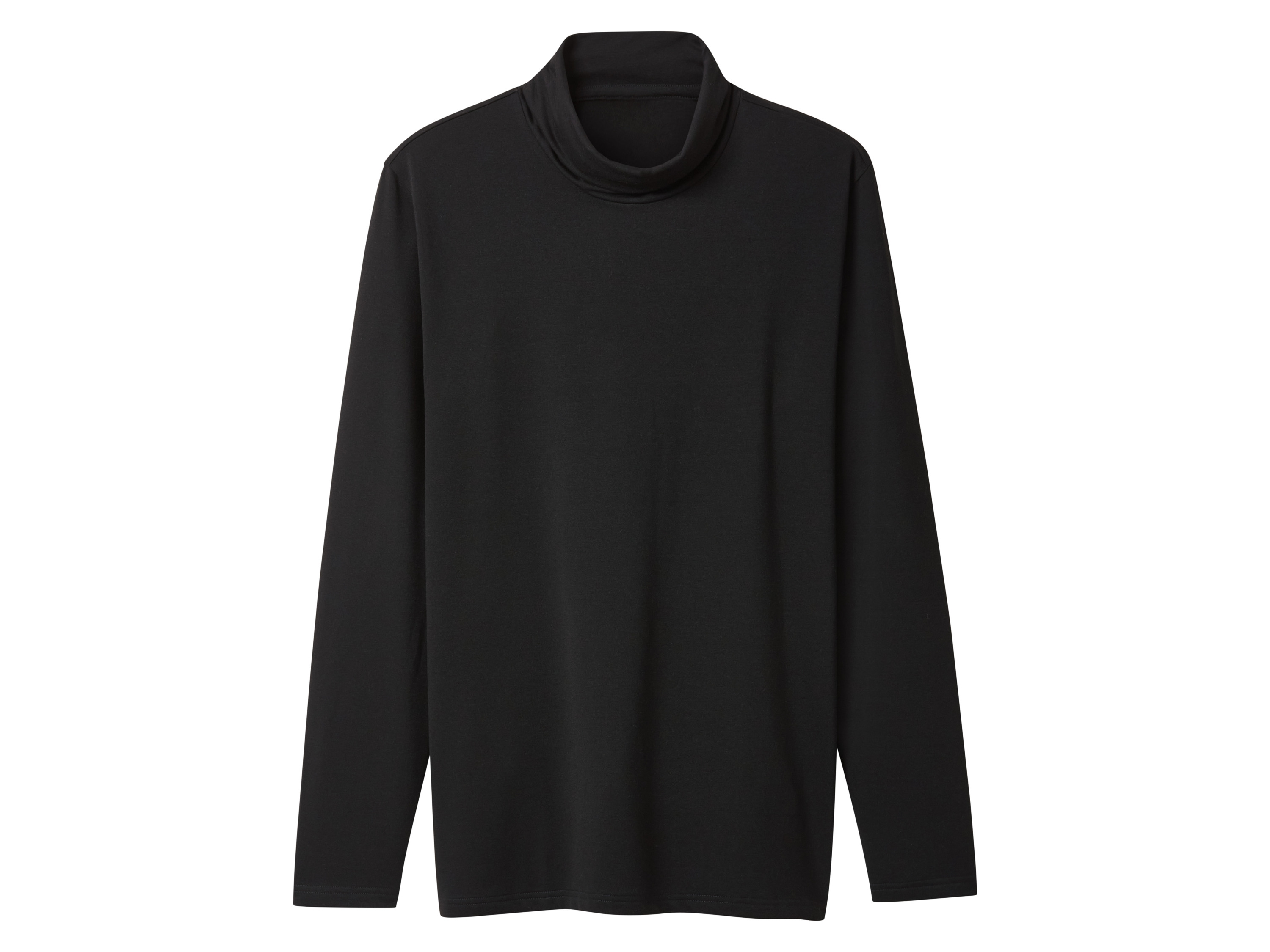 esmara Men Koszulka termiczna męska z golfem Czarny, M 48/50