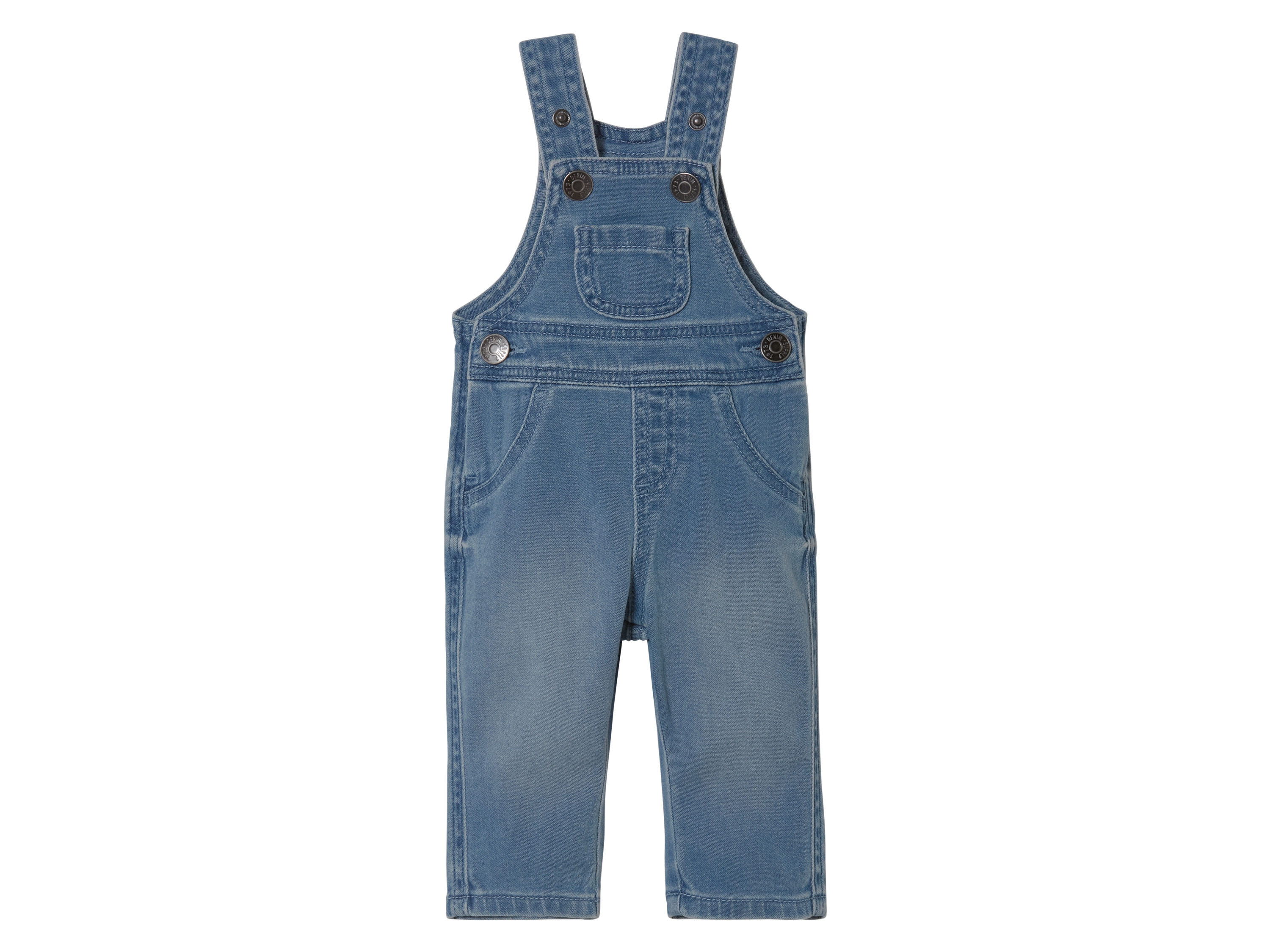 lupilu Ogrodniczki jeansowe niemowlęce z bawełny organicznej Jasnoniebieski, 86