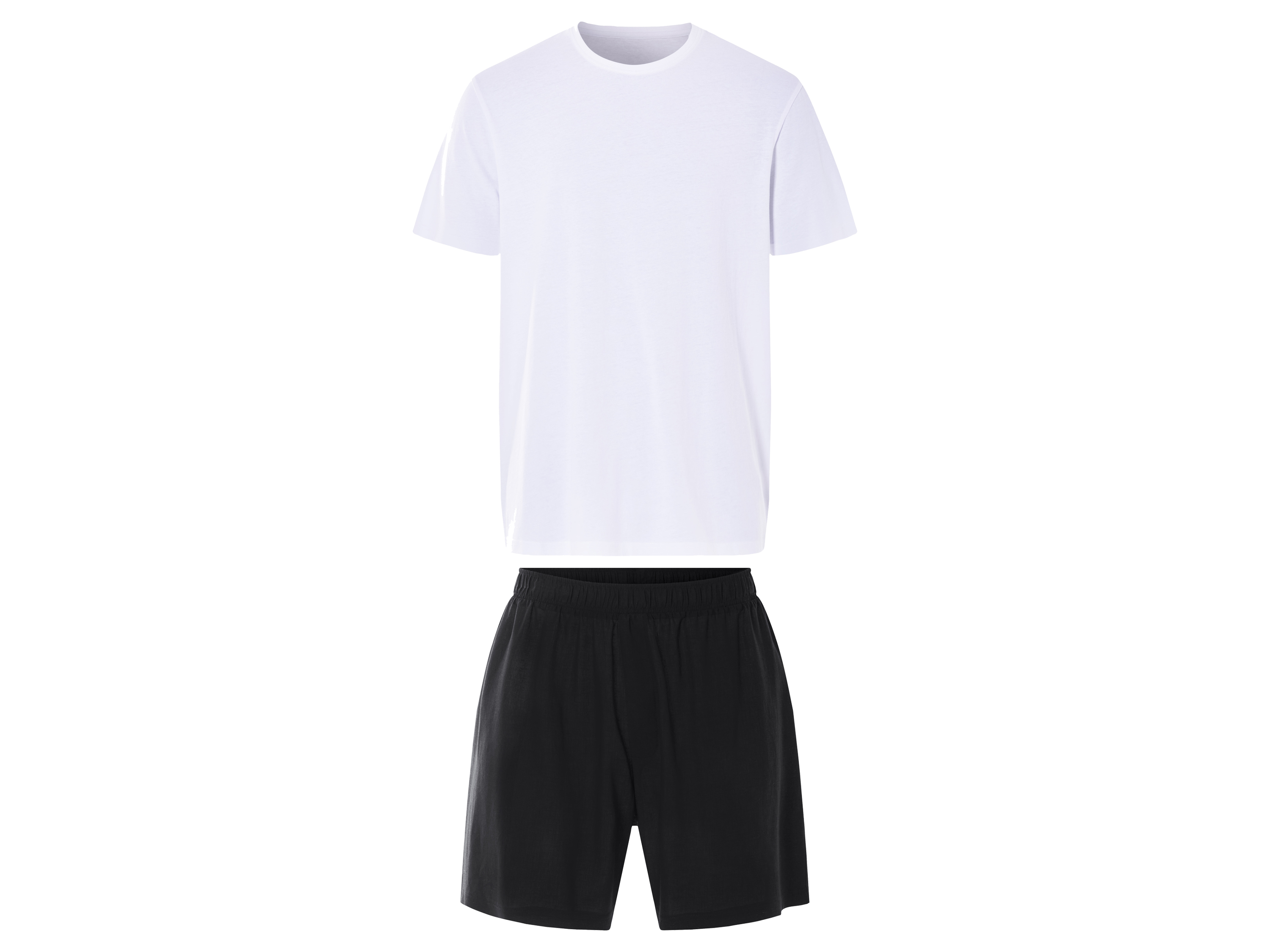 Livergy Piżama męska z bawełną Biały/ czarny, S 44/46