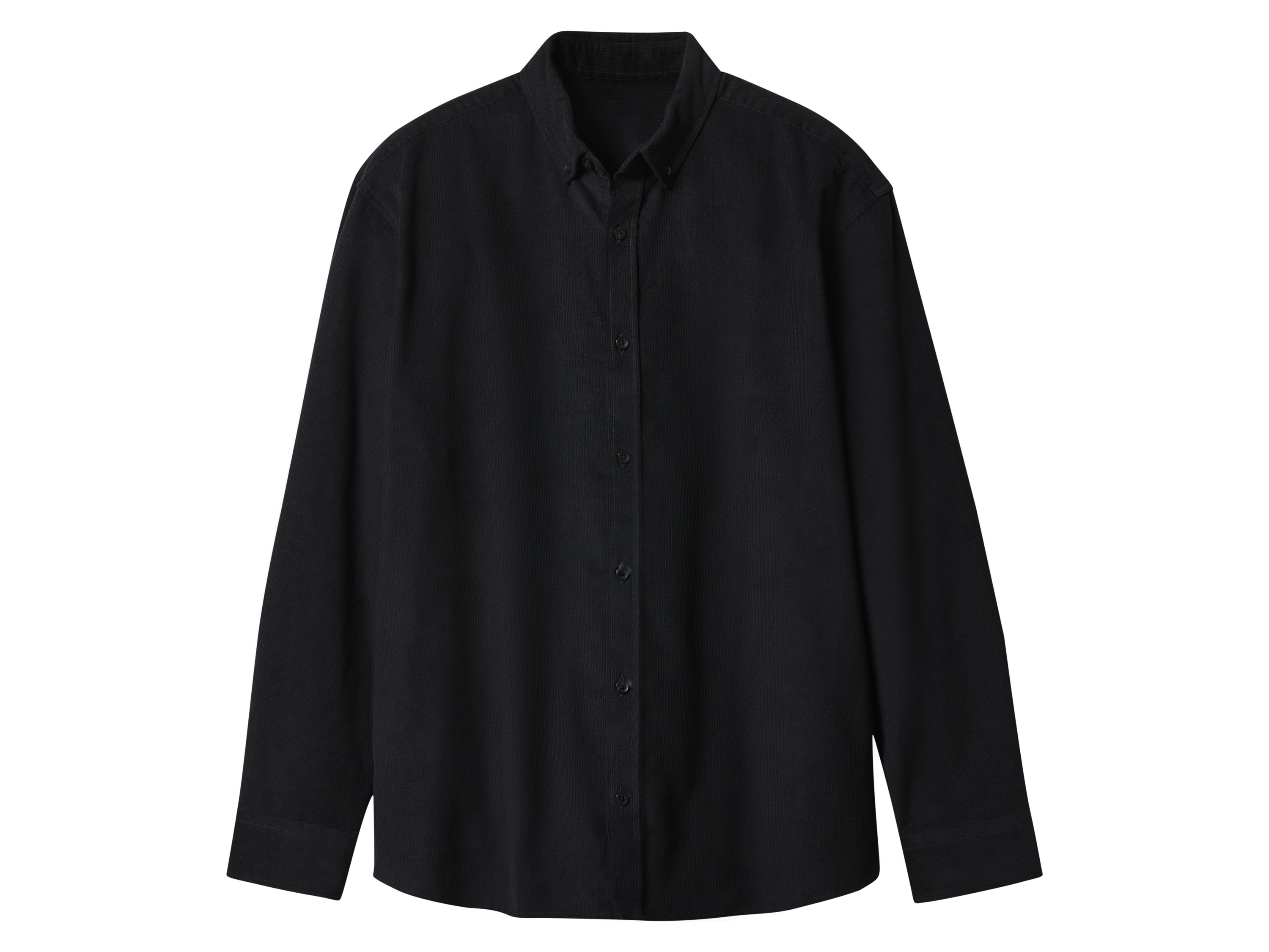 esmara Men Koszula sztruksowa męska z bawełny Granatowy, M 39/40