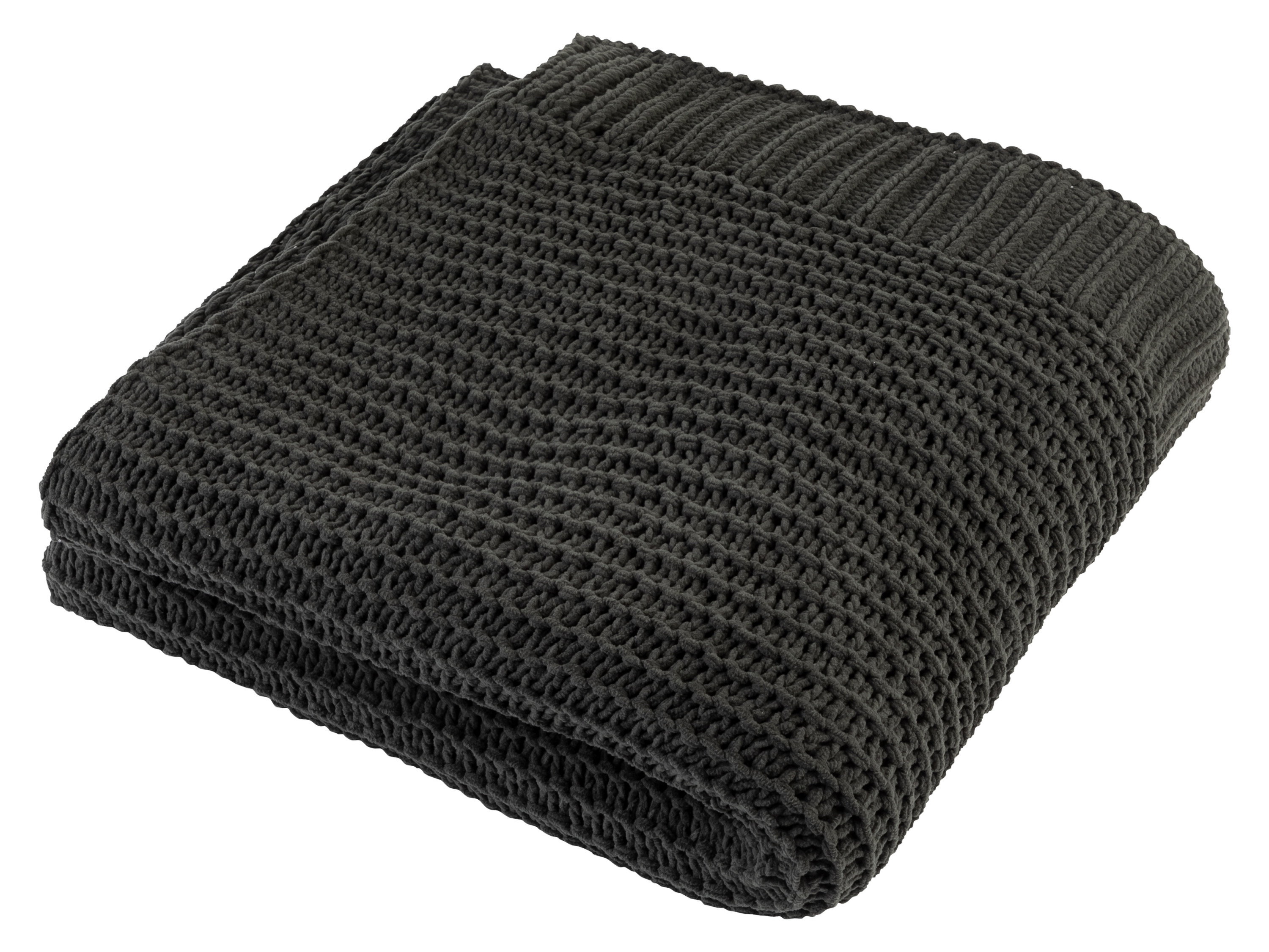 Livarno home Koc szenilowy, 125 x 140 cm Ciemnozielony