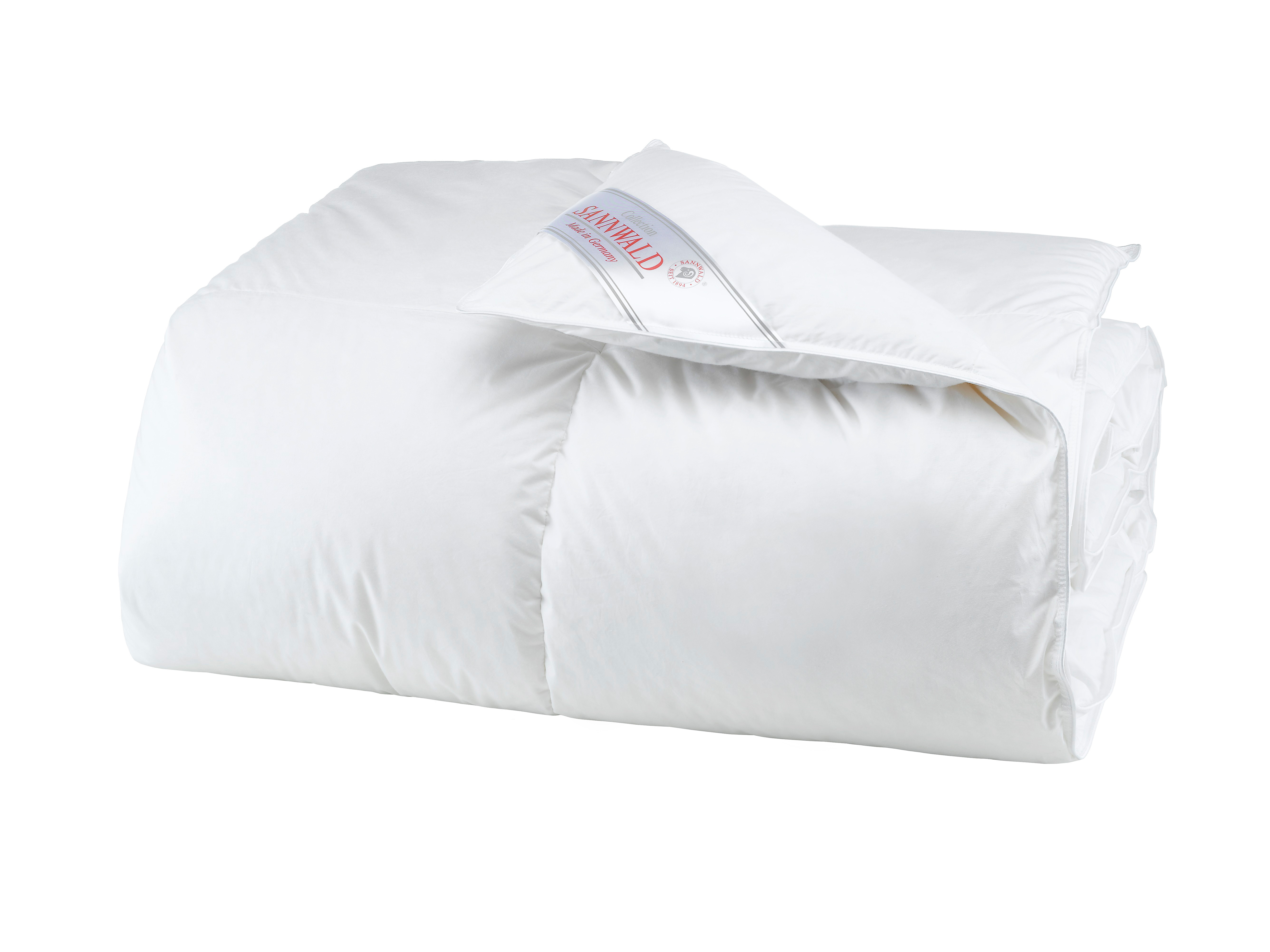 Sannwald Kołdra puchowa kasetowa bardzo ciepła 200 x 220 cm