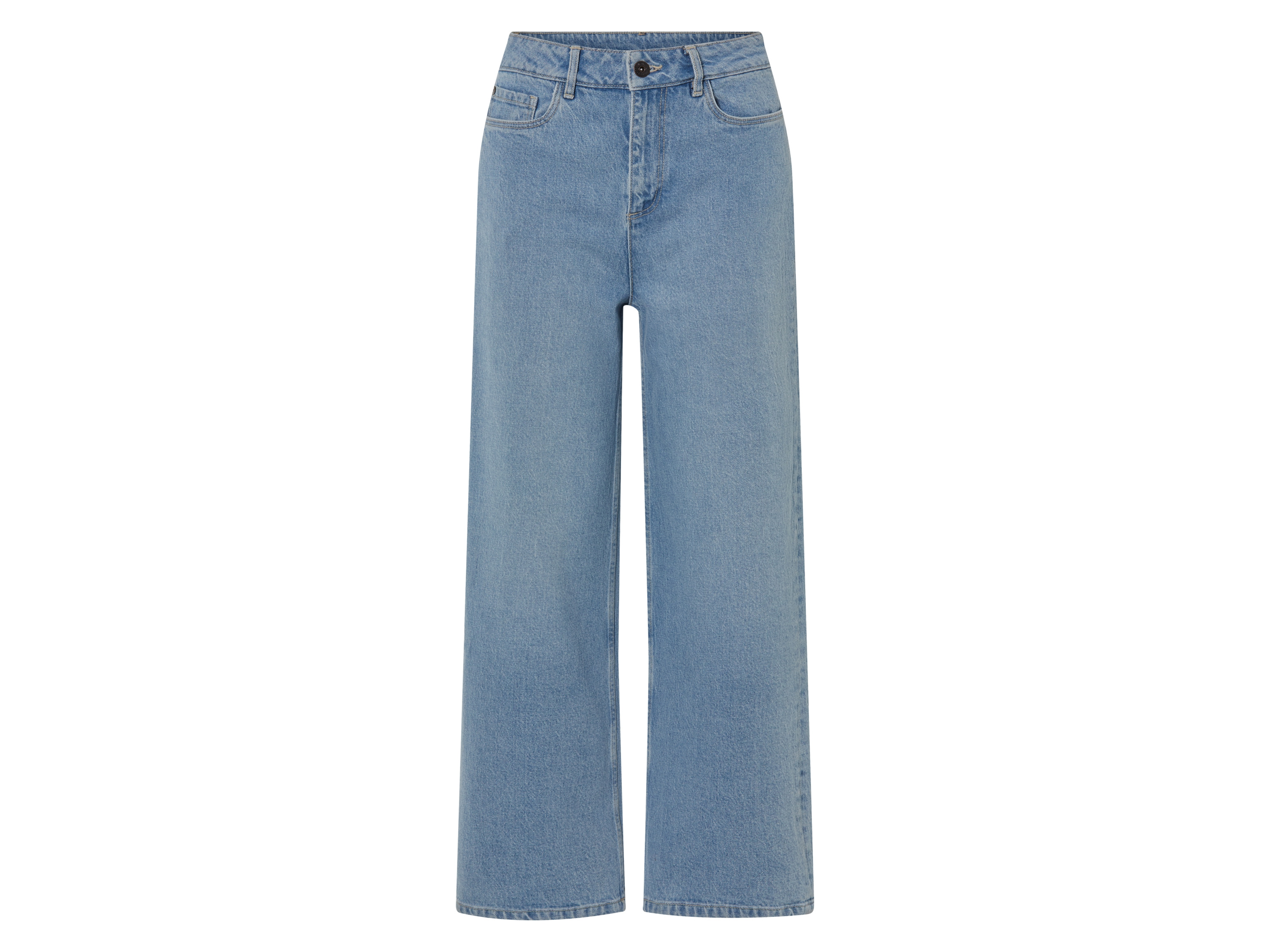 esmara Jeansy damskie z szerokimi nogawkami bawełniane Jasnoniebieski, 38