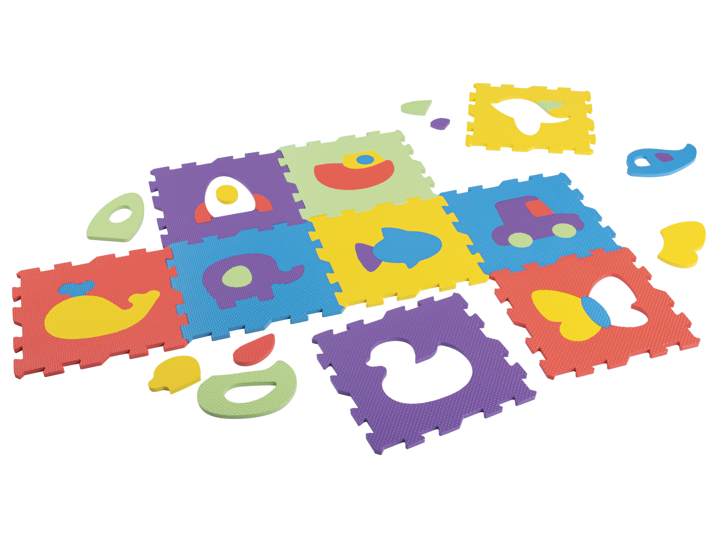 Playtive Mata z puzzli piankowych Zwierzęta i pojazdy