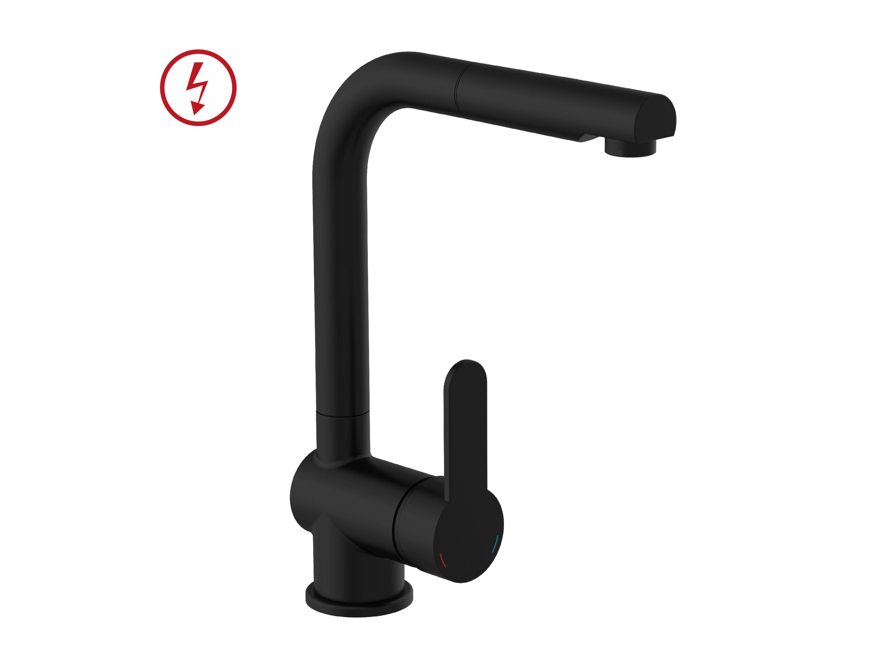 Schütte Armatura niskociśnieniowa "London", z zakresem obrotu 360° Czarny, matowy