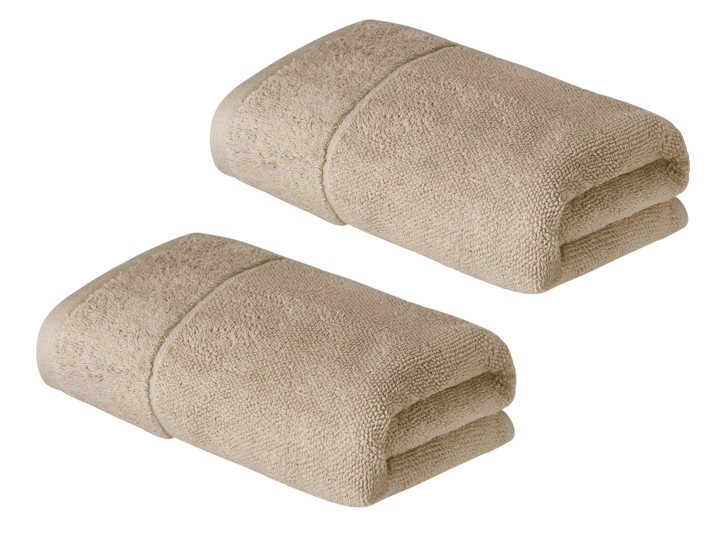 Livarno home Zestaw 2 ręczników frotté z biobawełny Beżowy