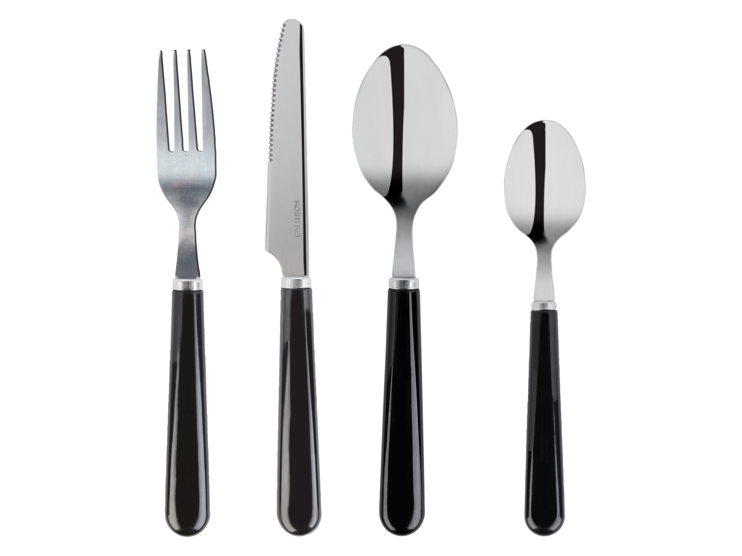 Livarno home Zestaw sztućców 24-elementowy Czarny