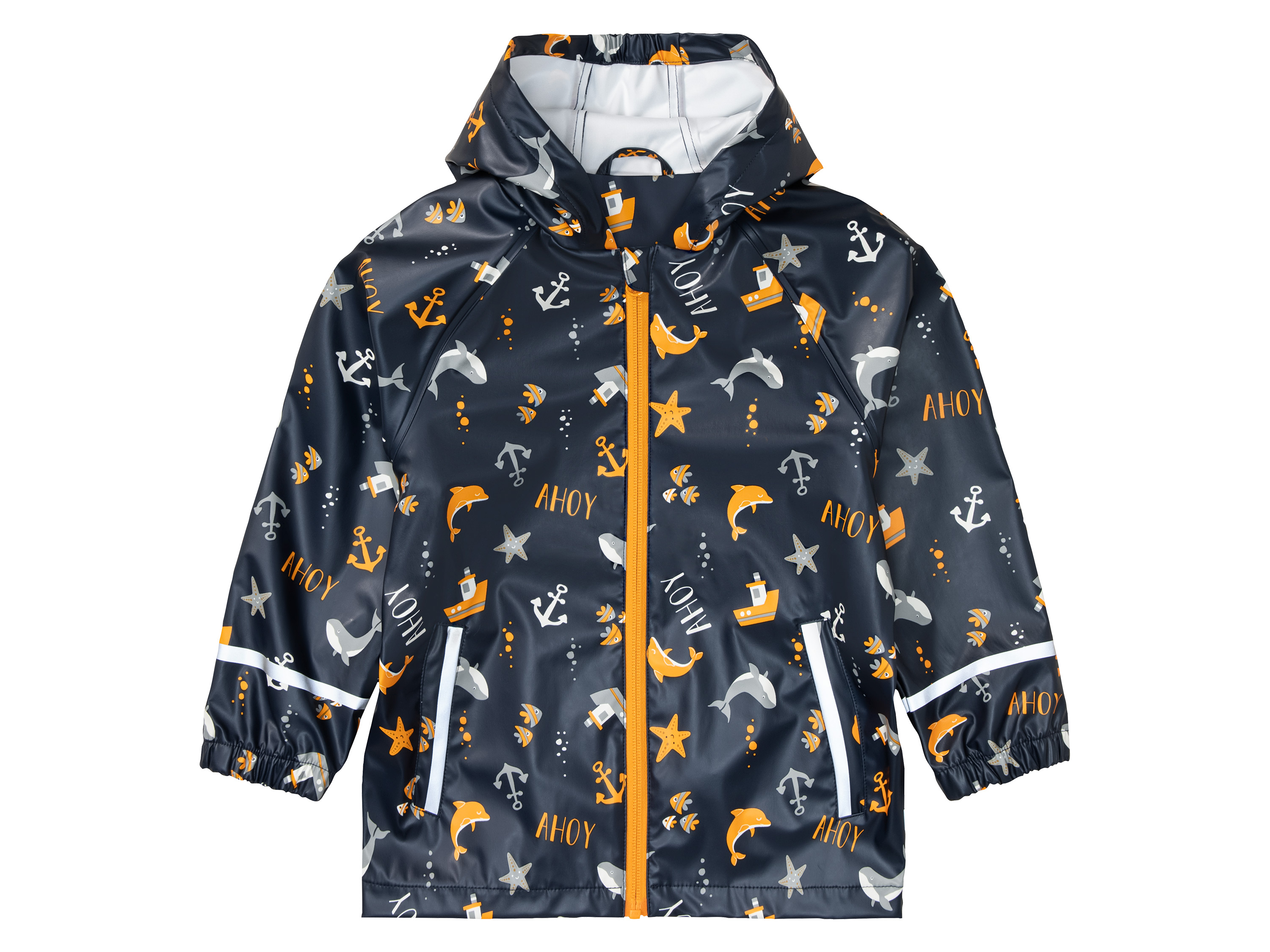 lupilu Kurtka przeciwdeszczowa dziecięca Granatowy, wzorzysty, 86/92