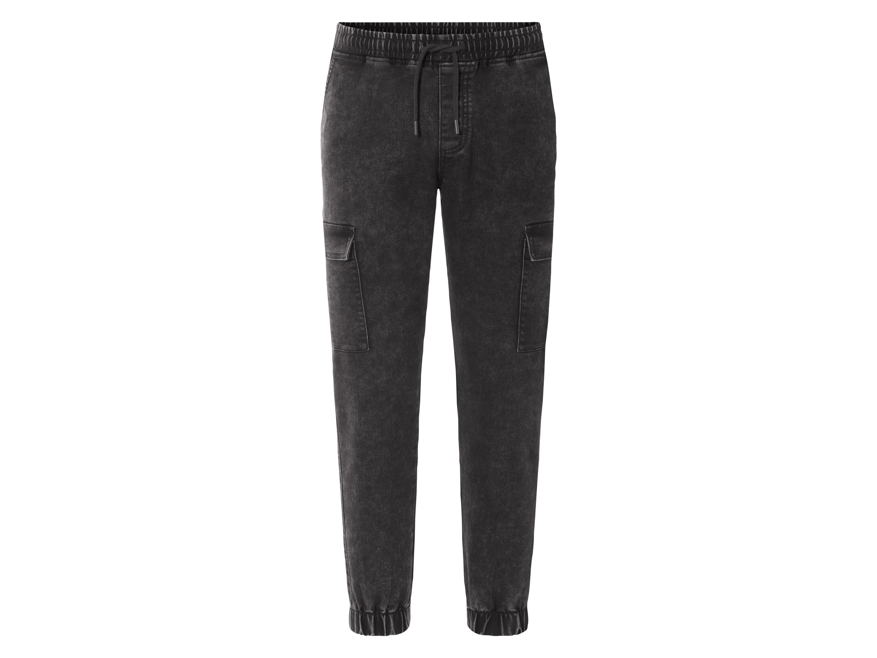 Livergy Joggersy jeansowe męskie, Relaxed Fit Szary, M 48/50