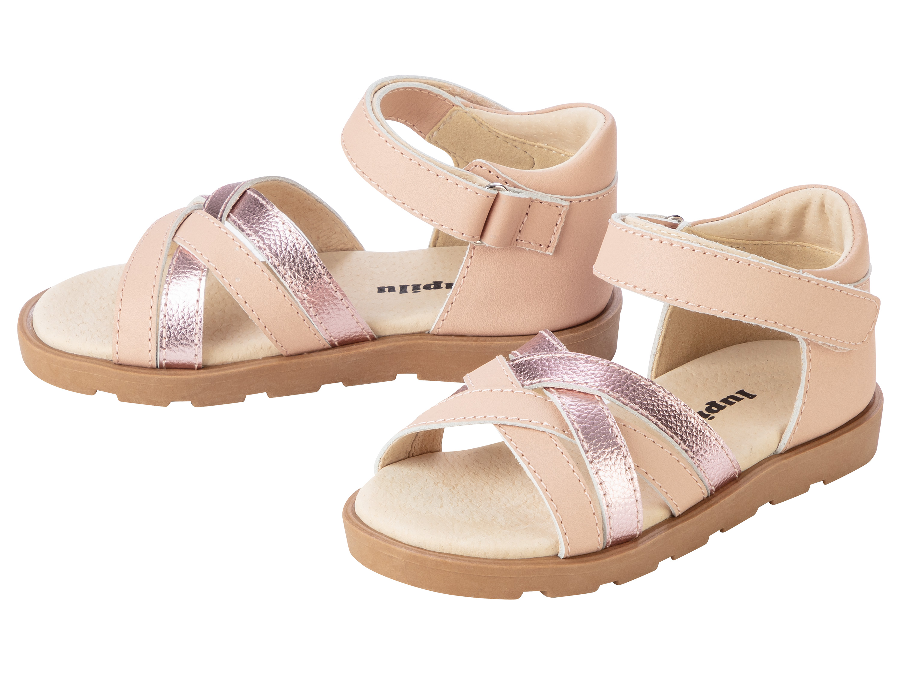 lupilu Sandały dziewczęce ze skóry Różowy, 30
