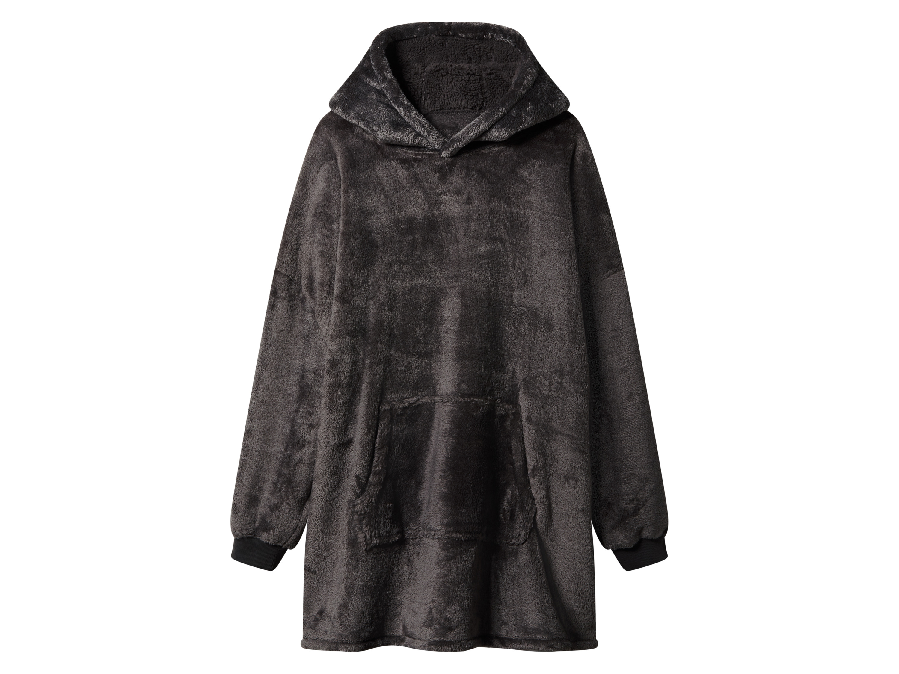 Bluza oversize damska lub męska z kapturem Antracytowy, S/M