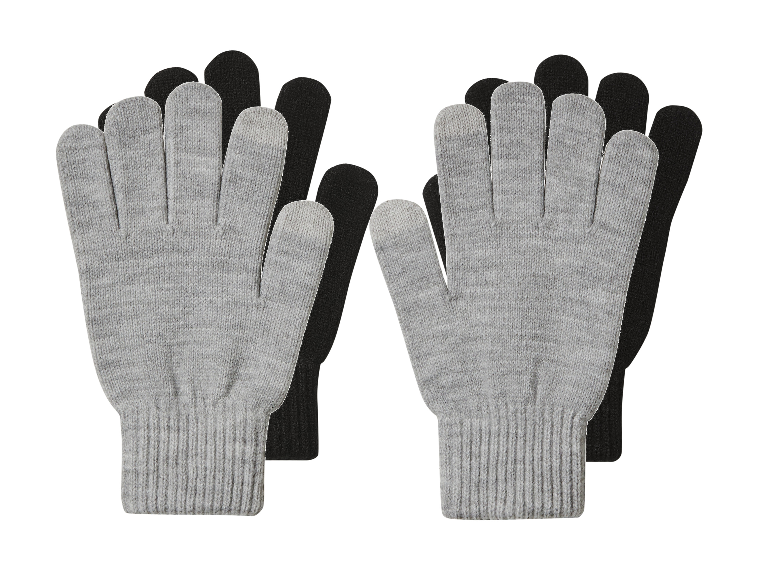 esmara Opaska lub Czapka lub Rękawiczki lub Szalik Rękawiczki, Szary/ czarny, L/Xl