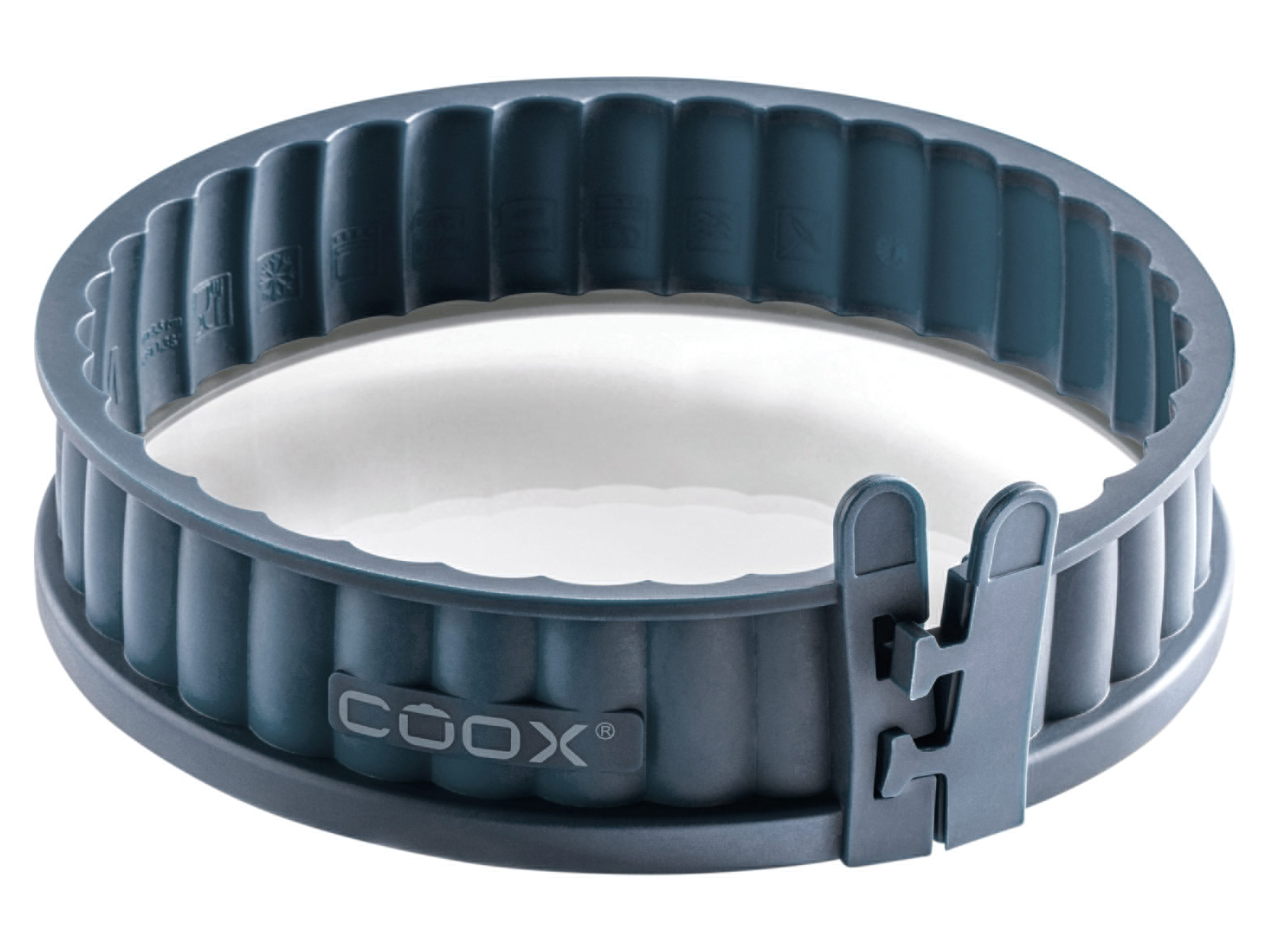 Coox Forma do quiche ze szklanym dnem, Ø 18 cm Szaroniebieski