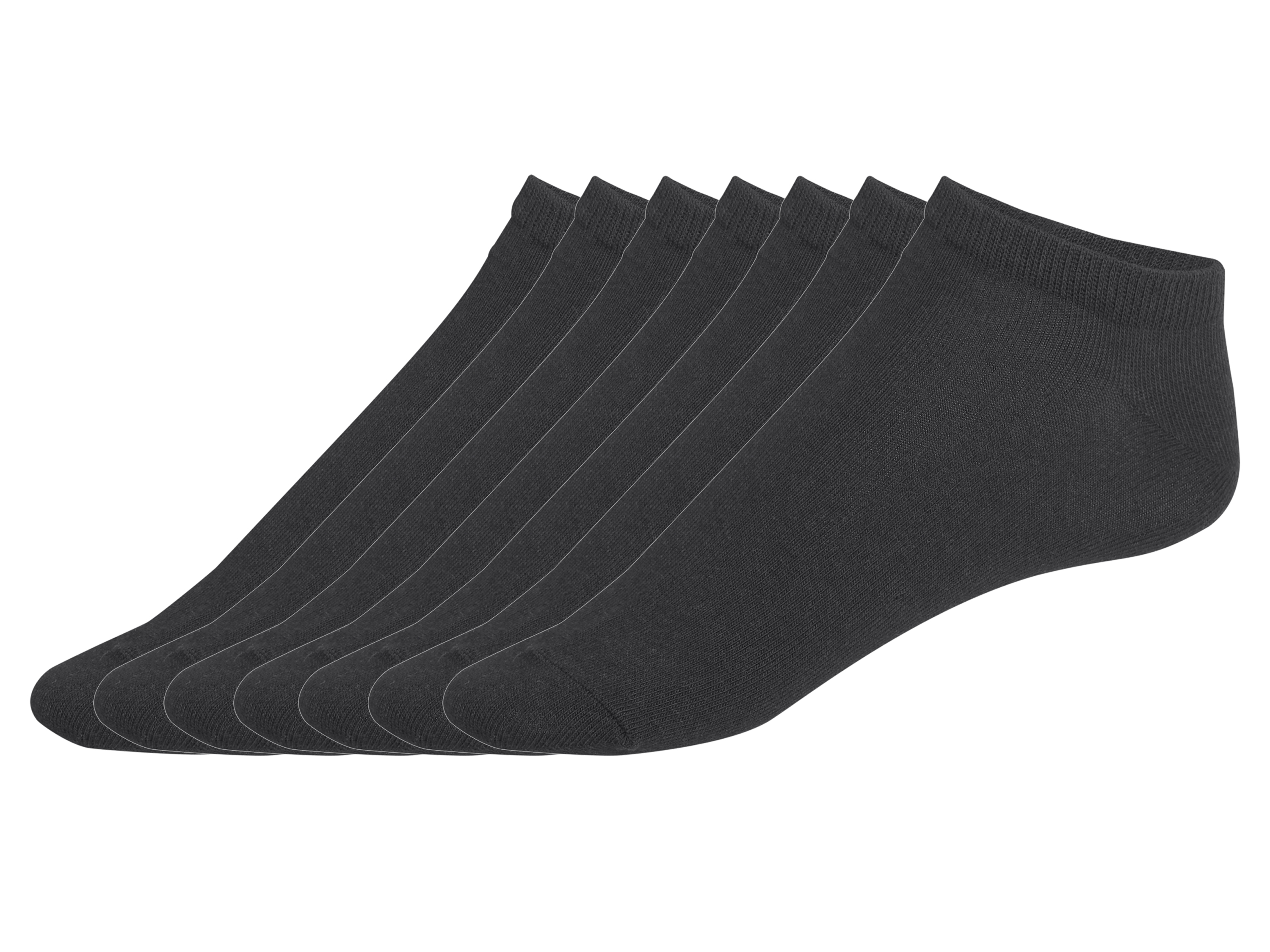 esmara Skarpety stopki damskie z bawełną organiczną, 7 par Czarny, 39-42