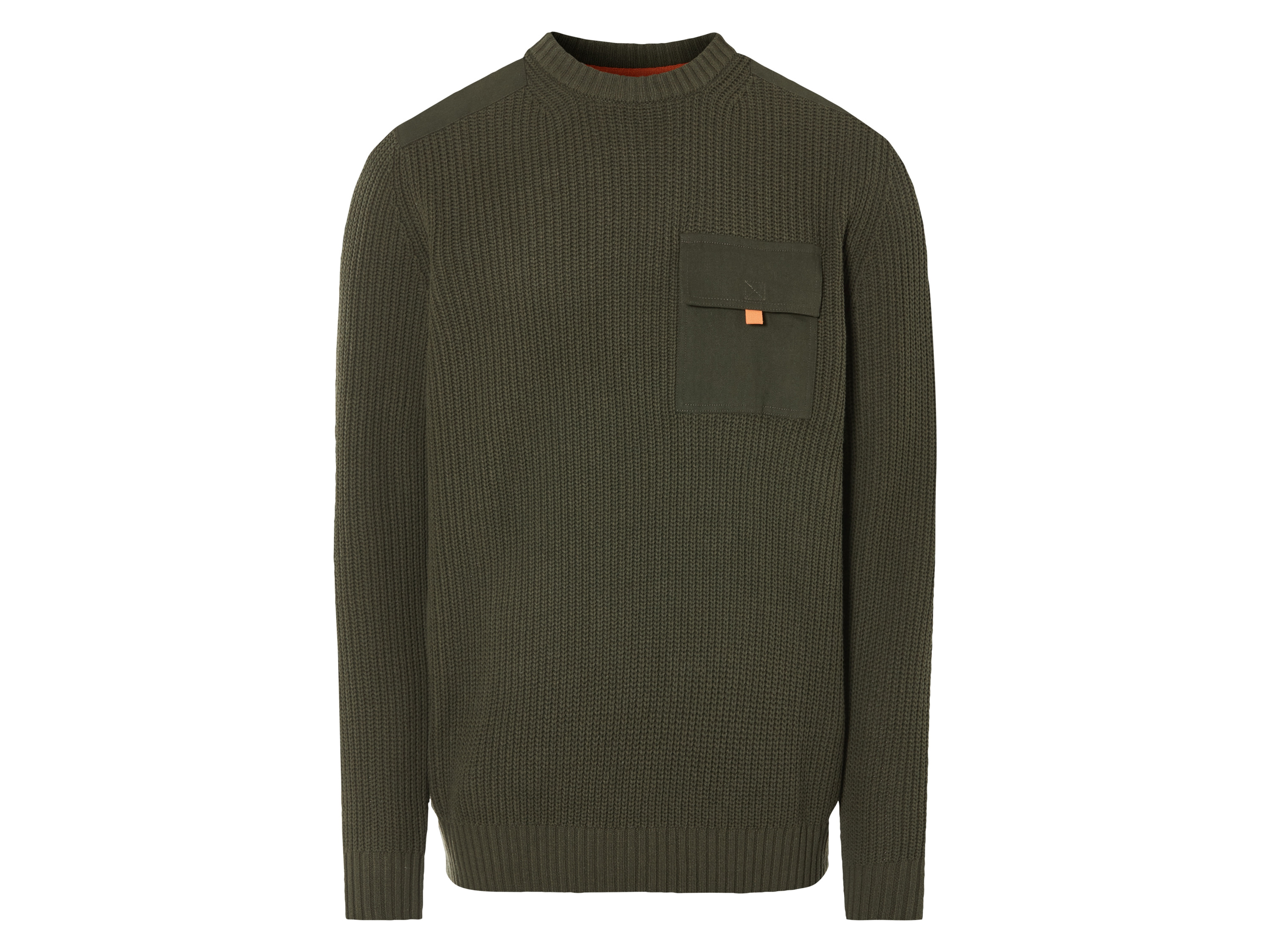 Livergy Sweter męski dzianinowy z bawełną Zielony, M 48/50