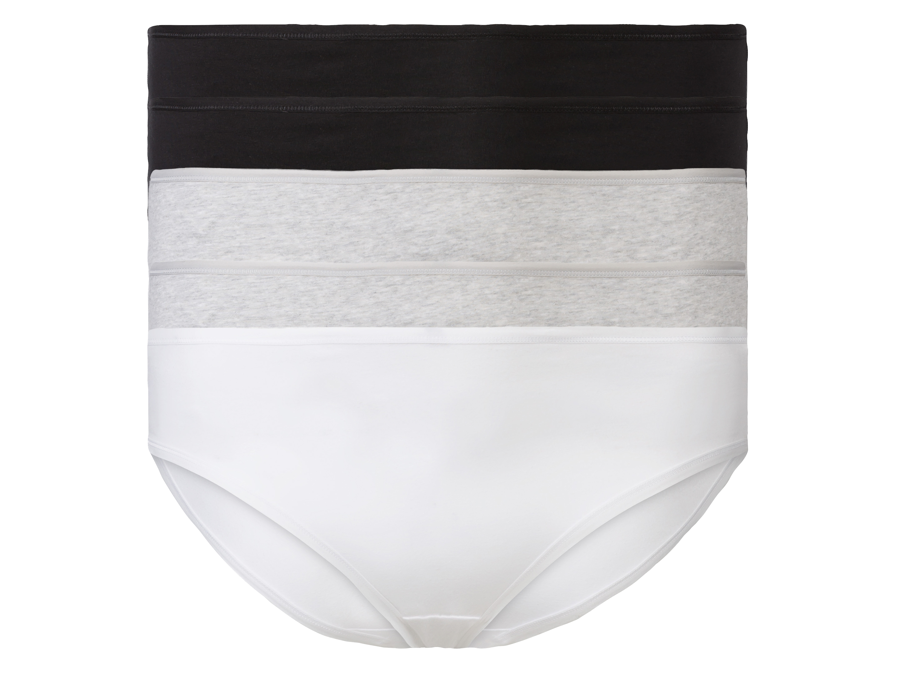 esmara Figi damskie z bawełną, 5 par Xl48/50, Czarny/ szary/ biały