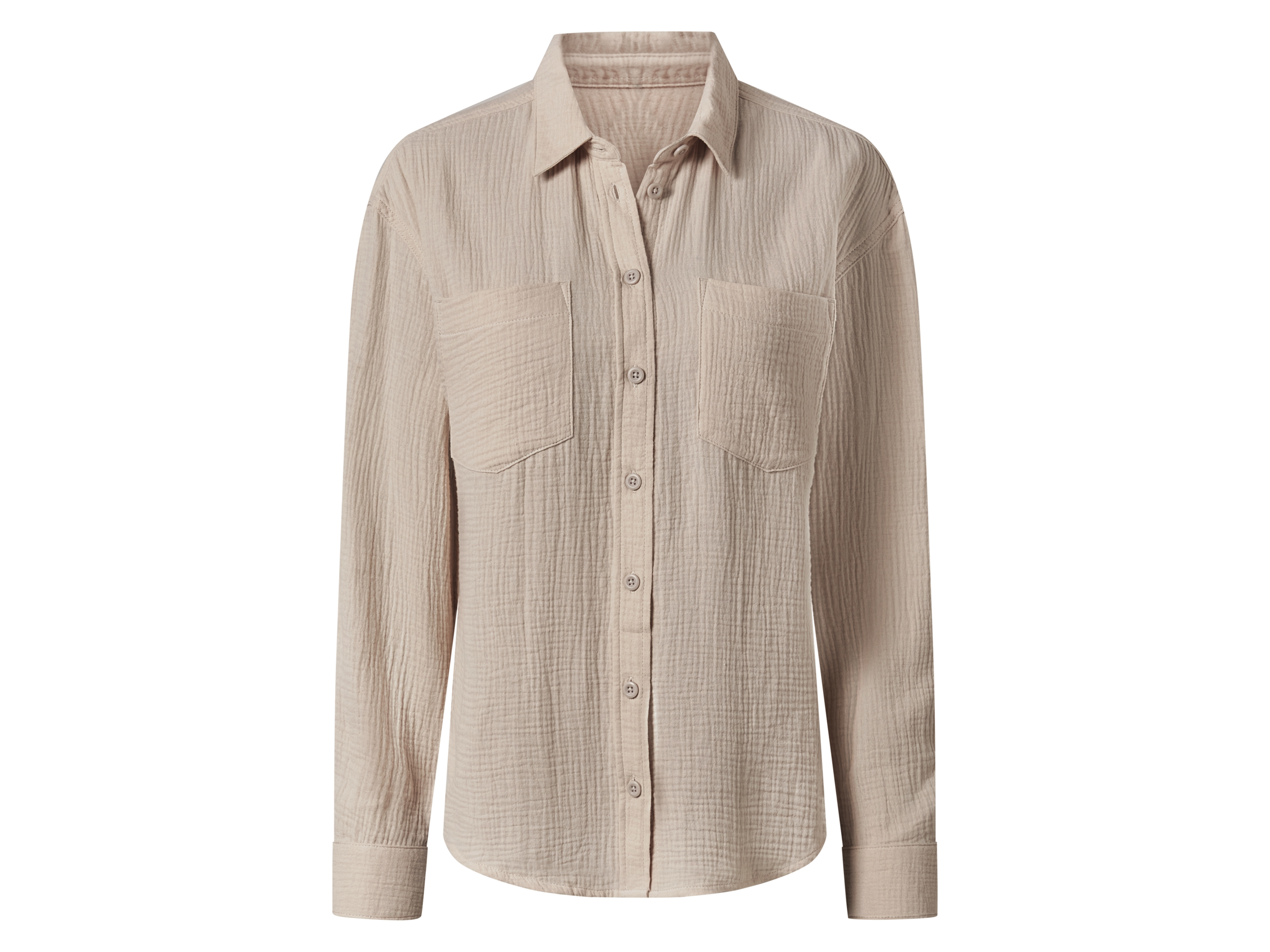 esmara Koszula damska z bawełny muślinowej Kremowy, M40/42