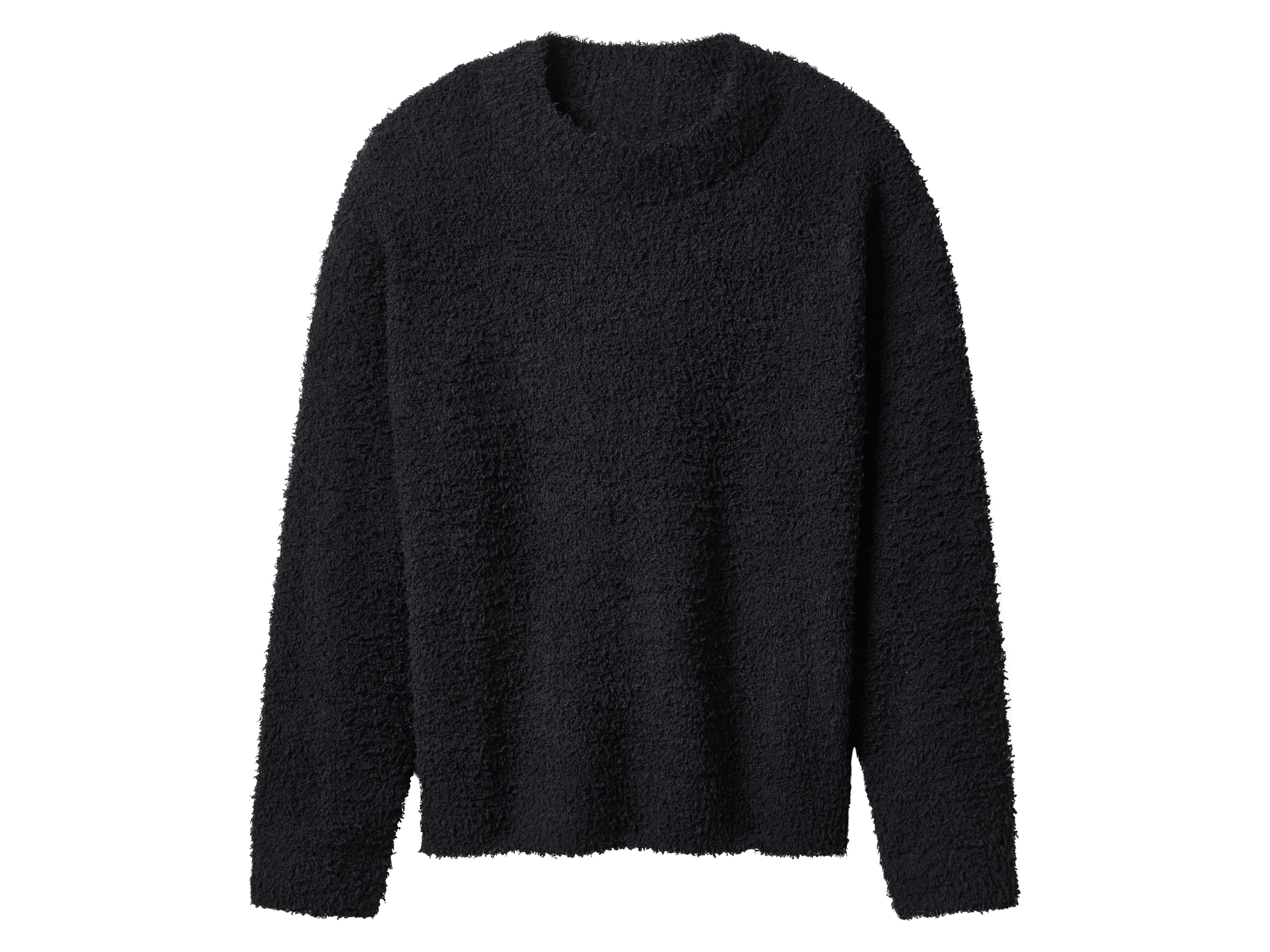 esmara Sweter damski z pluszu Czarny, XS 32/34