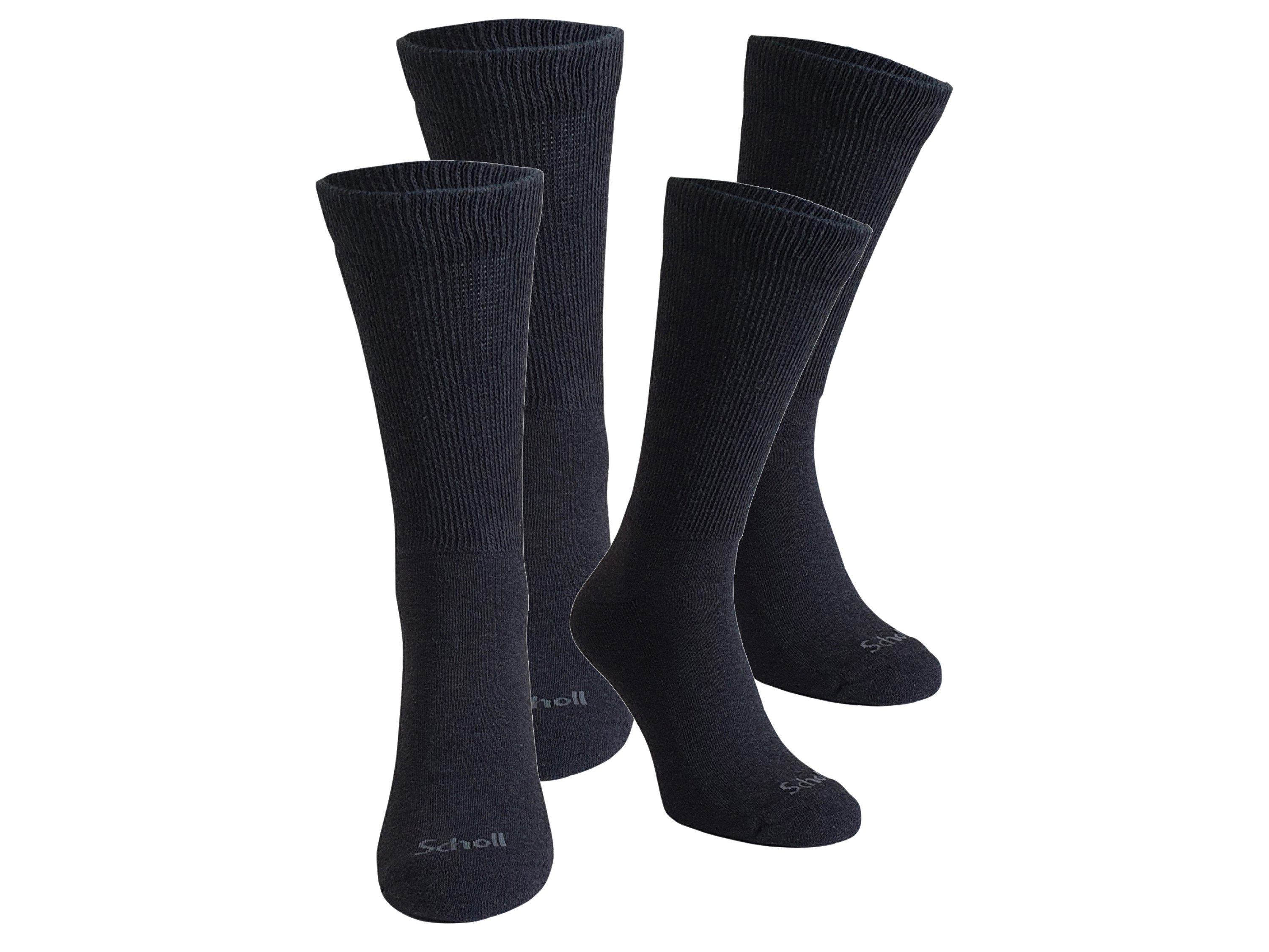 Scholl Skarpetki damskie lub męskie, 2 pary Męski, Szary, 43-46