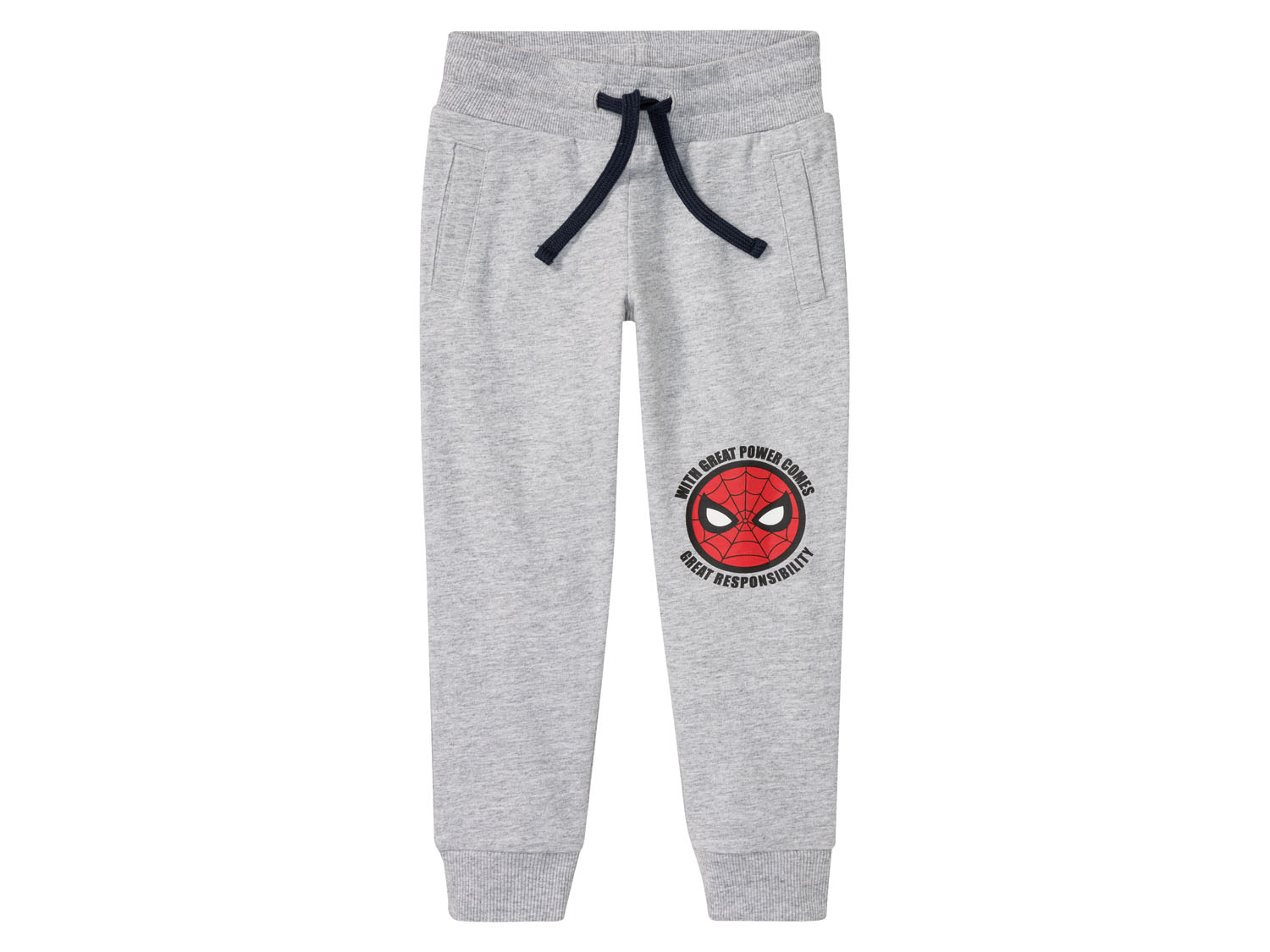 Spodnie dresowe chłopięce z bohaterami bajek 134/140, Spiderman/ szary