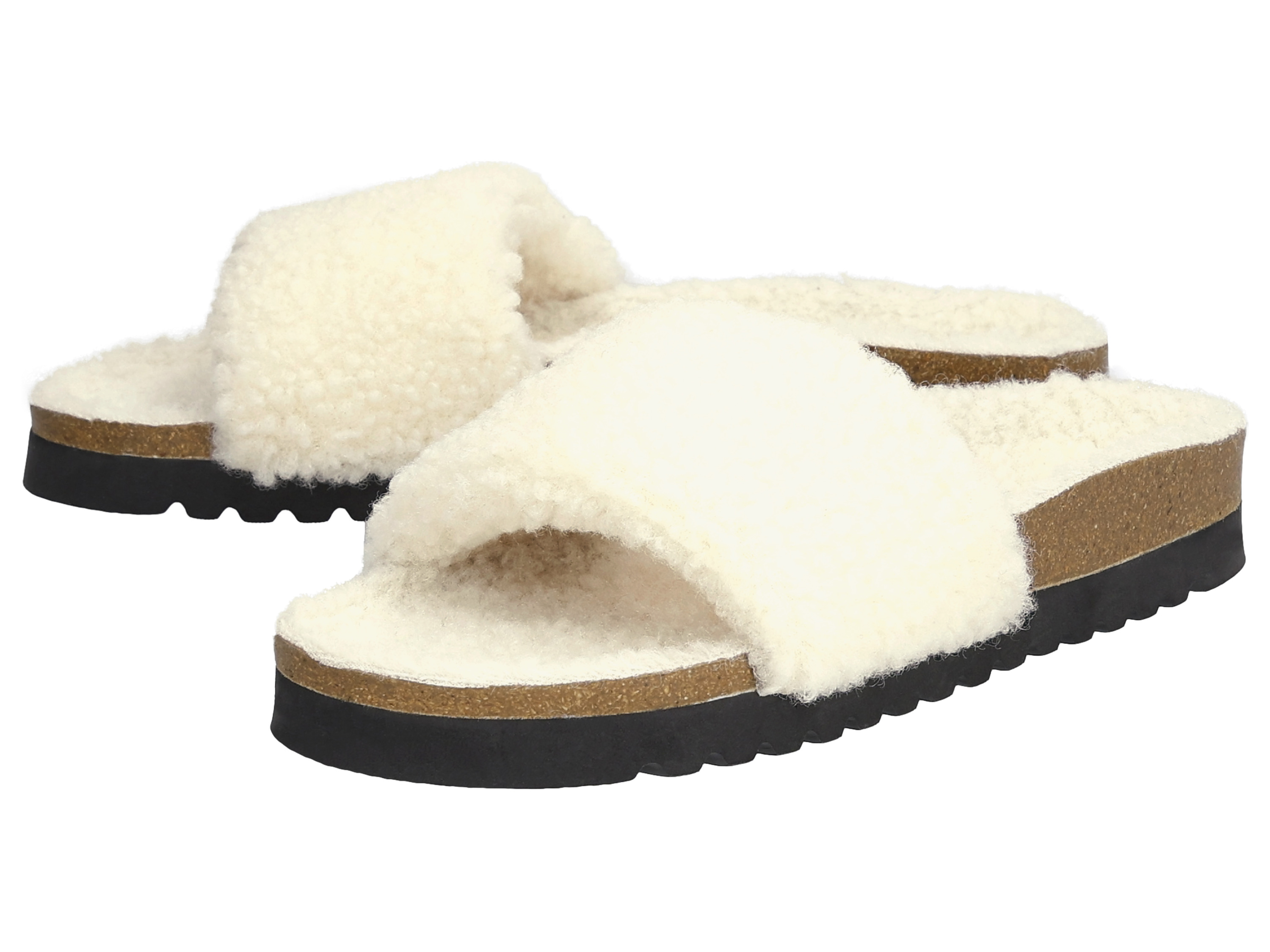 esmara Klapki pluszowe damskie Kremowy, 38