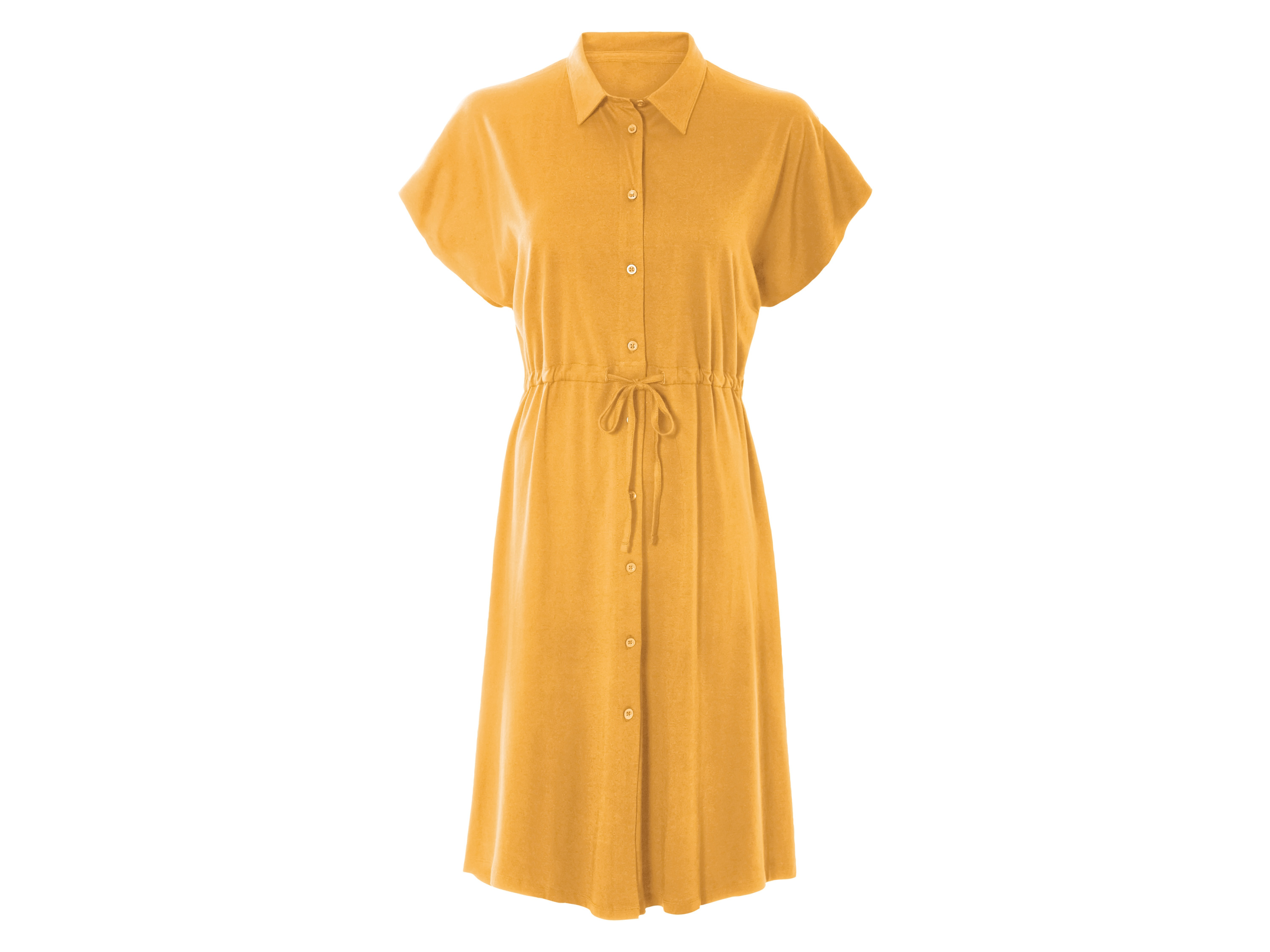 esmara Sukienka damska z bawełny i modalem Żółty, M40/42