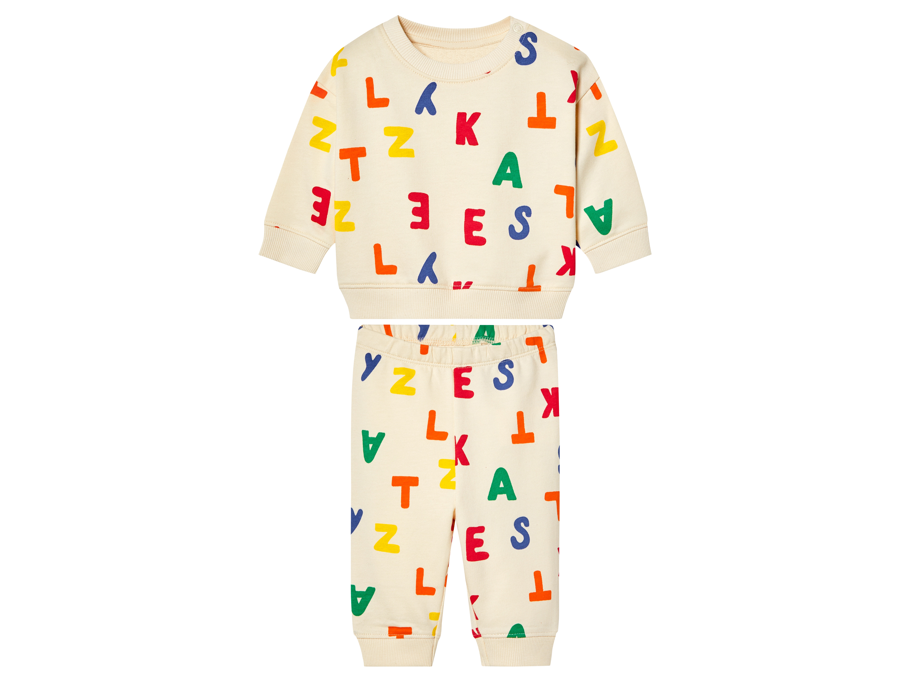 lupilu Dres dziecięcy, 2 elementy Beżowy, 50/56