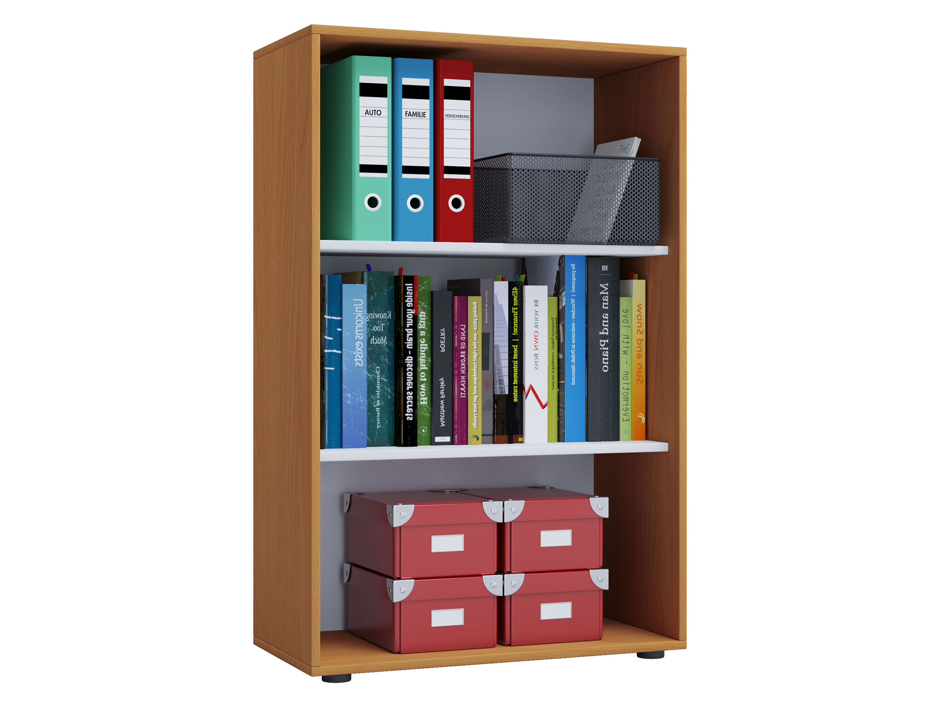 VCM Regał biurowy Lona Bez drzwi, Buk, XL