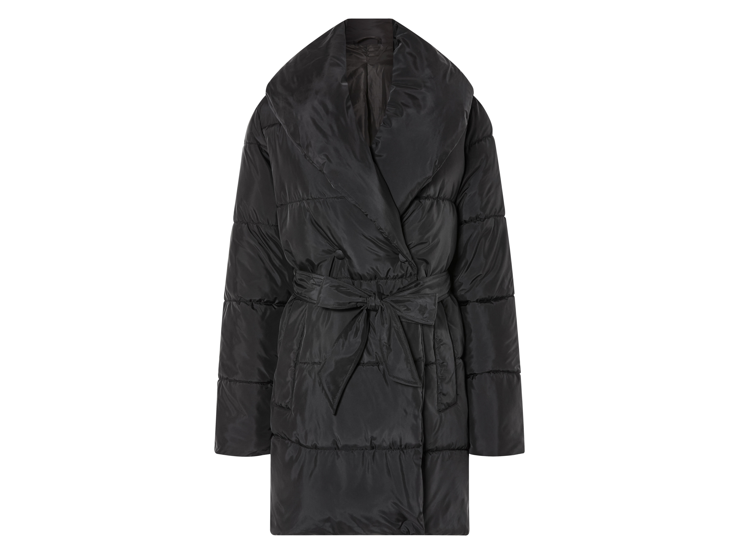 esmara Krótki płaszcz damski z kołnierzem rewersowym Czarny, M 40/42