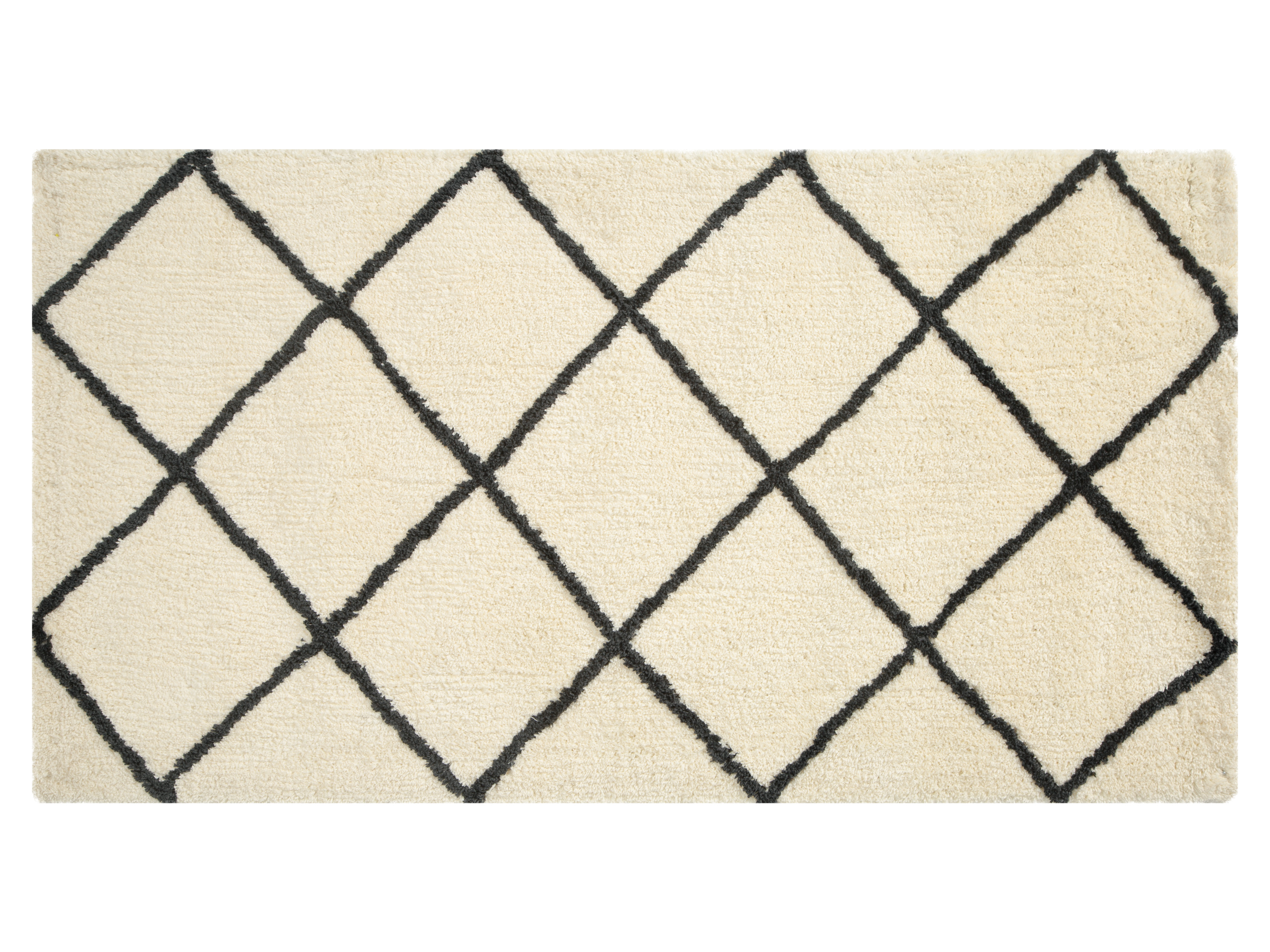 Livarno home Dywan z długim włosiem, 80 x 150 cm / Ø 100 cm Kremowy/czarny